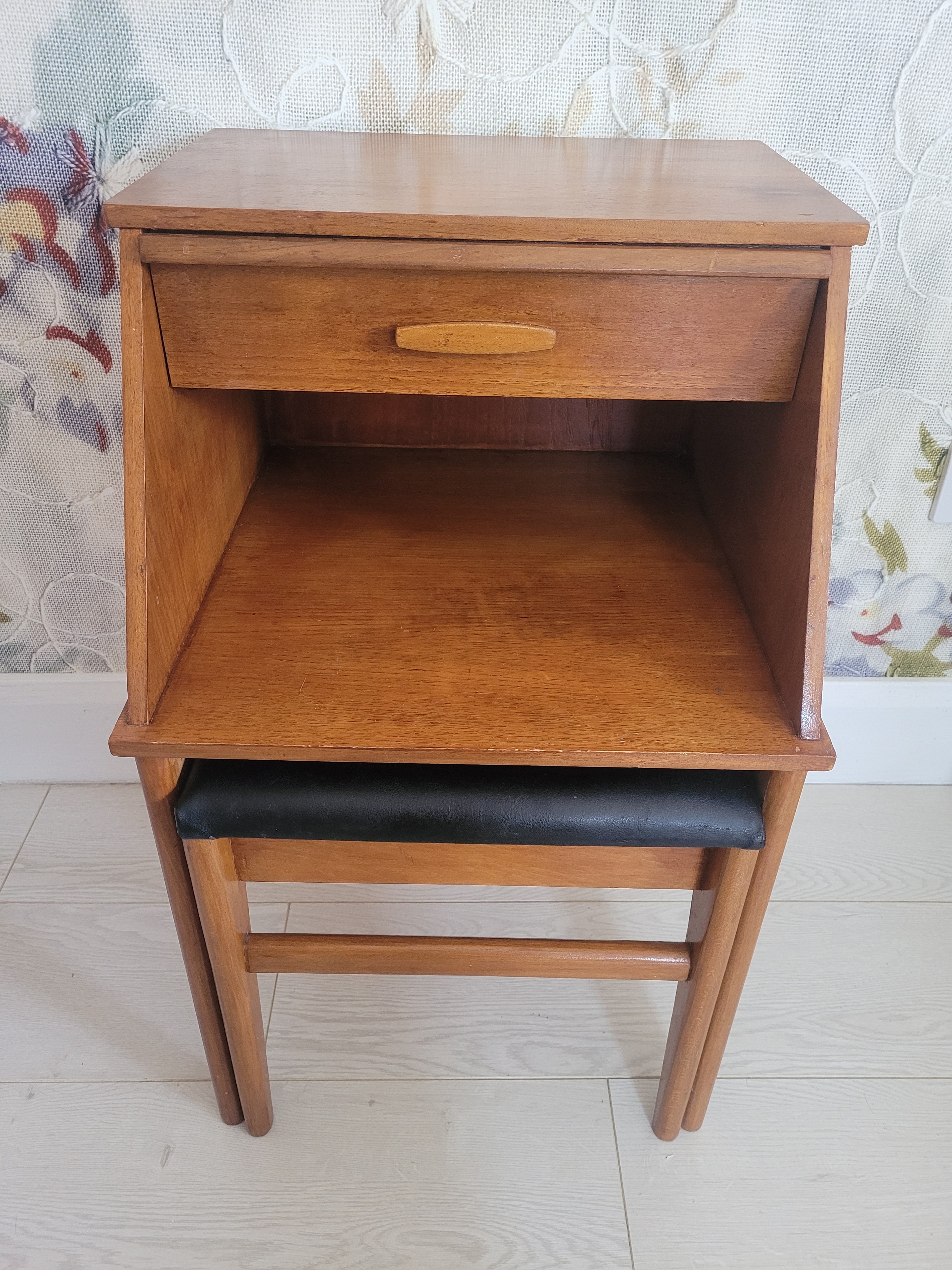 Mid Century Chippy Heath Telephone Table