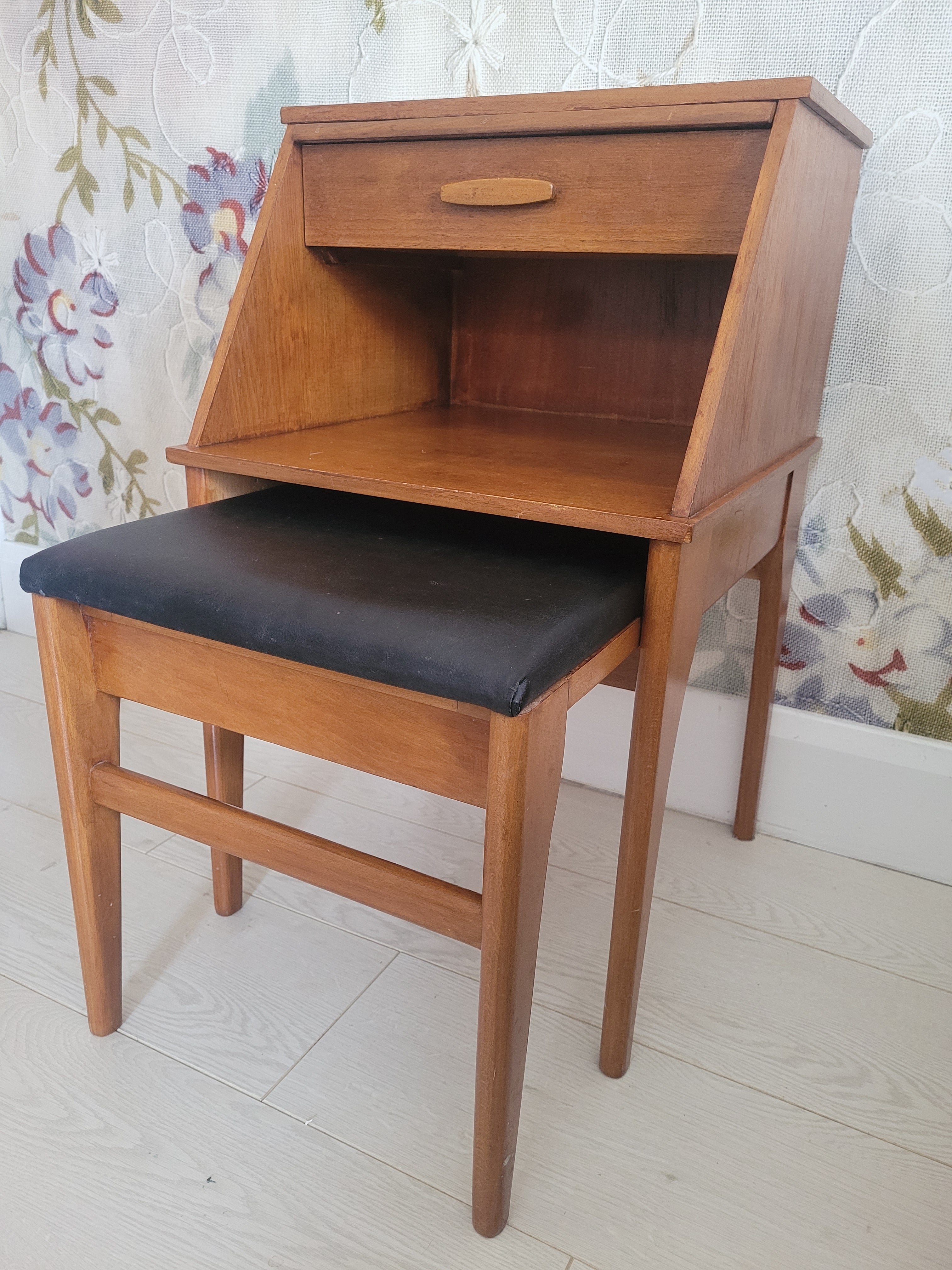 Mid Century Chippy Heath Telephone Table
