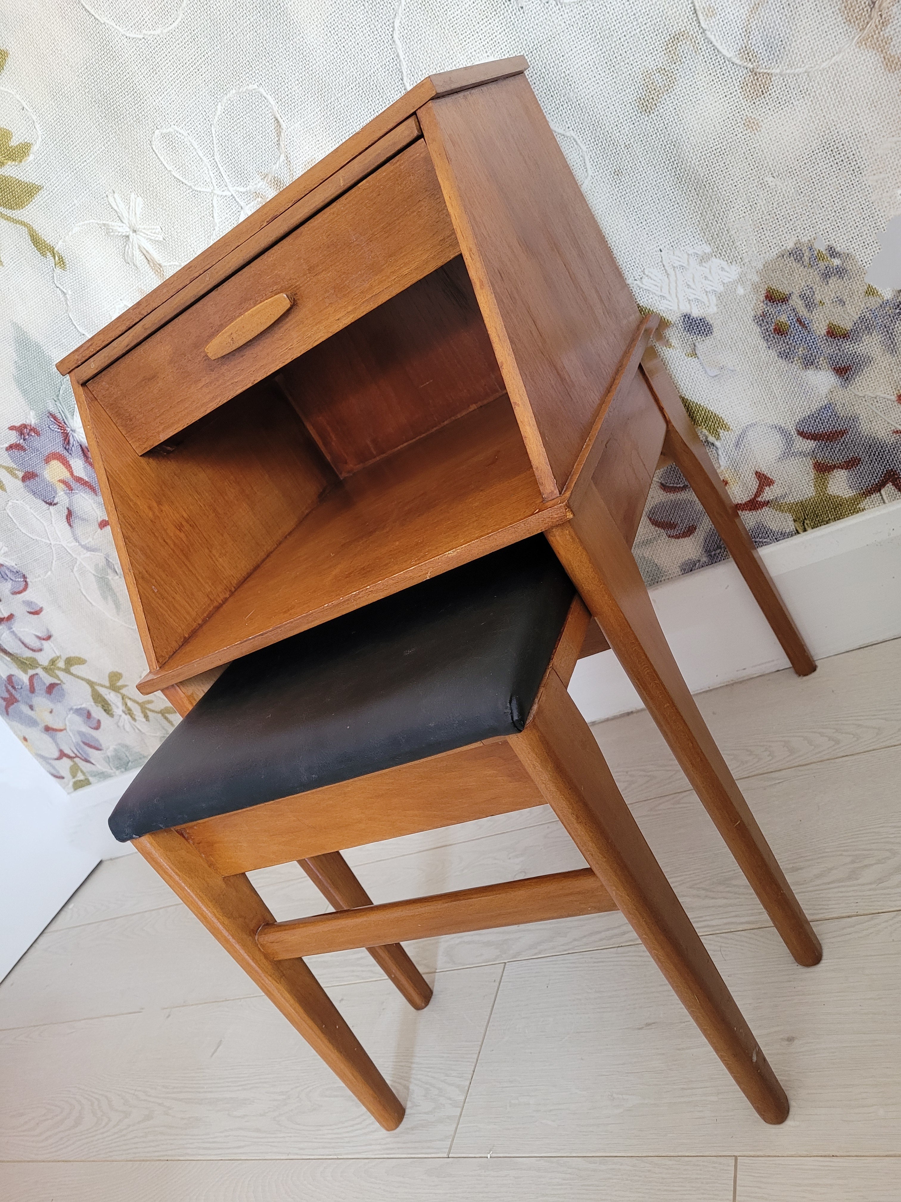 Mid Century Chippy Heath Telephone Table
