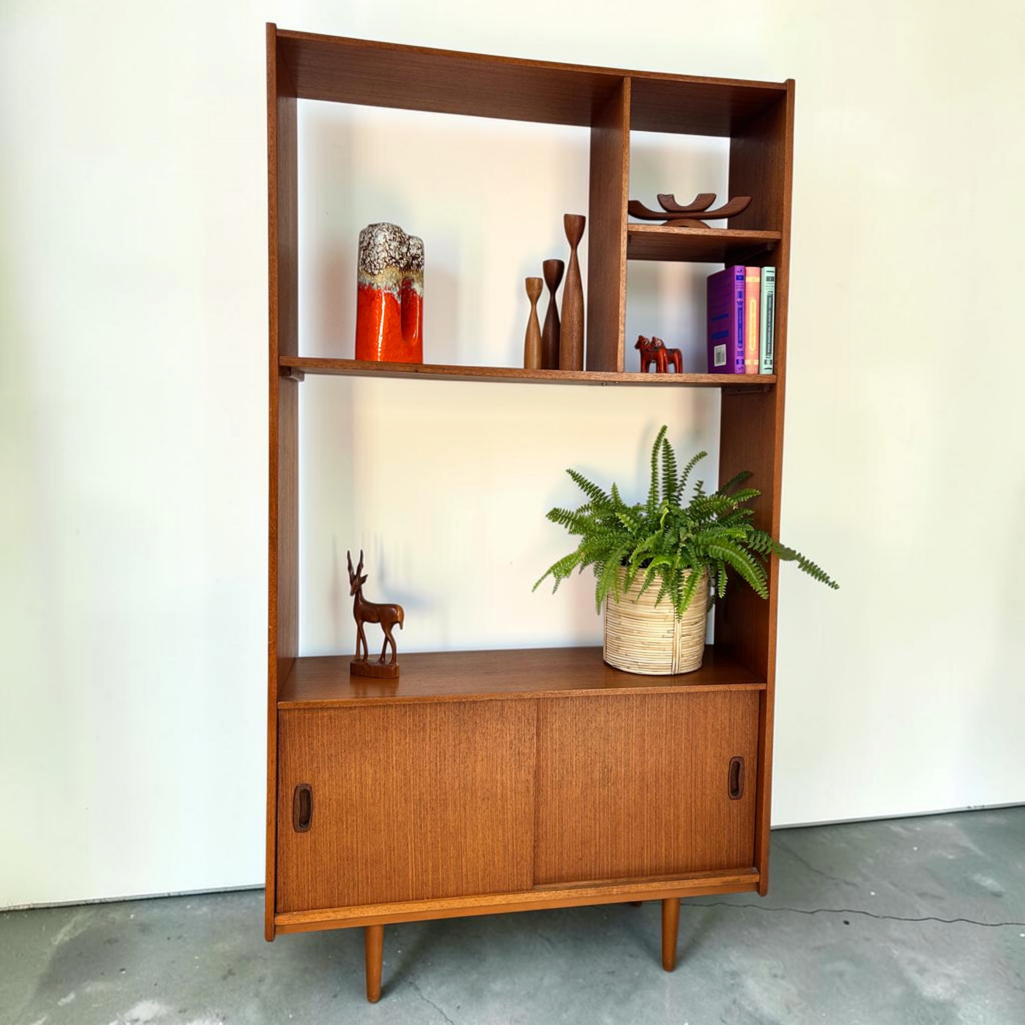 Mid-Century Teak Room Divider / Bookcase