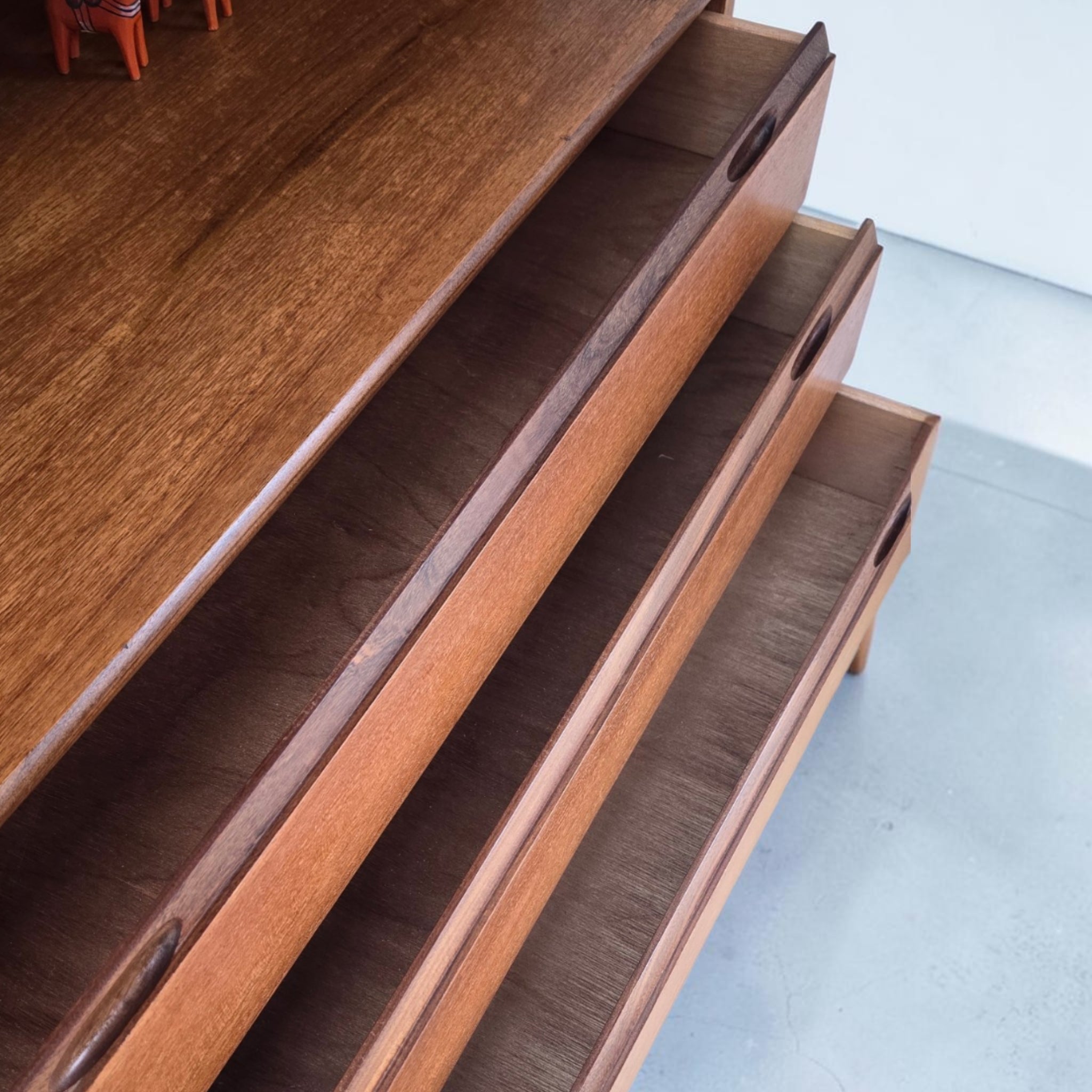 Turnidge of London Mid-Century Teak Bureau Bookcase | c.1960s