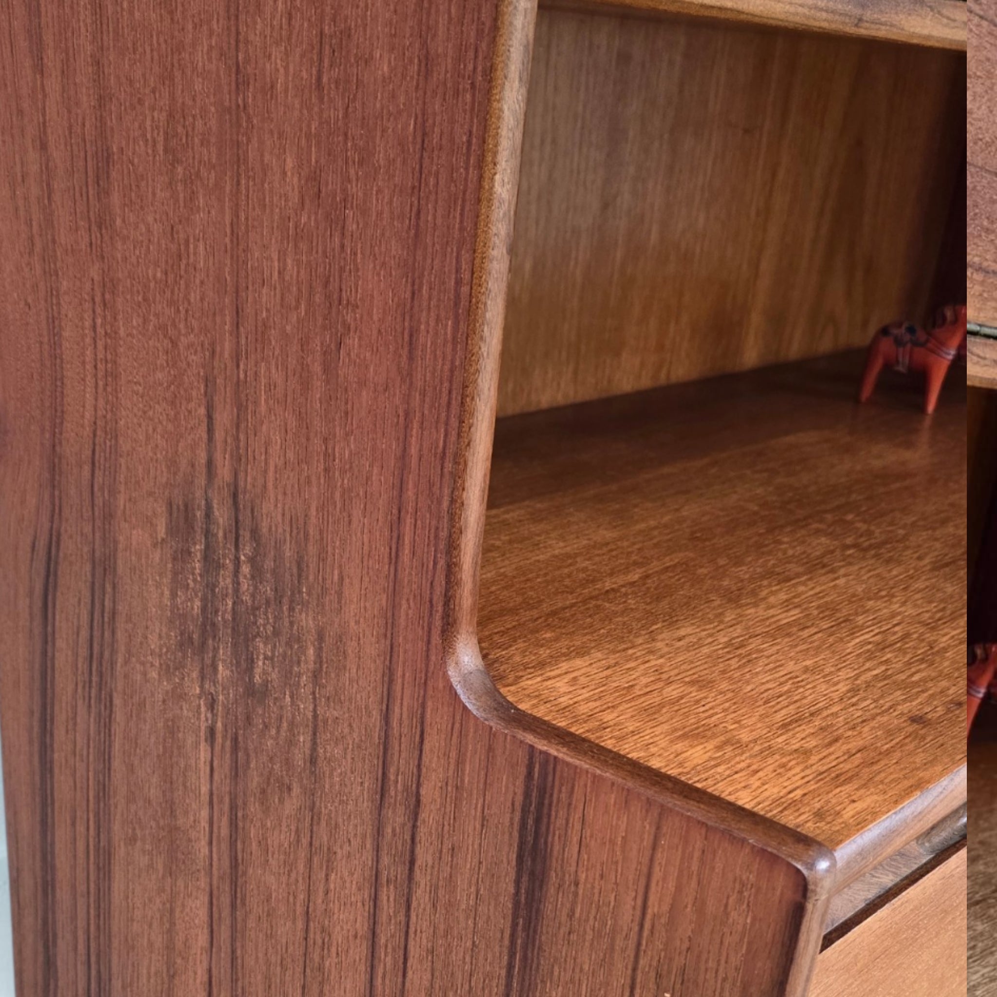 Turnidge of London Mid-Century Teak Bureau Bookcase | c.1960s