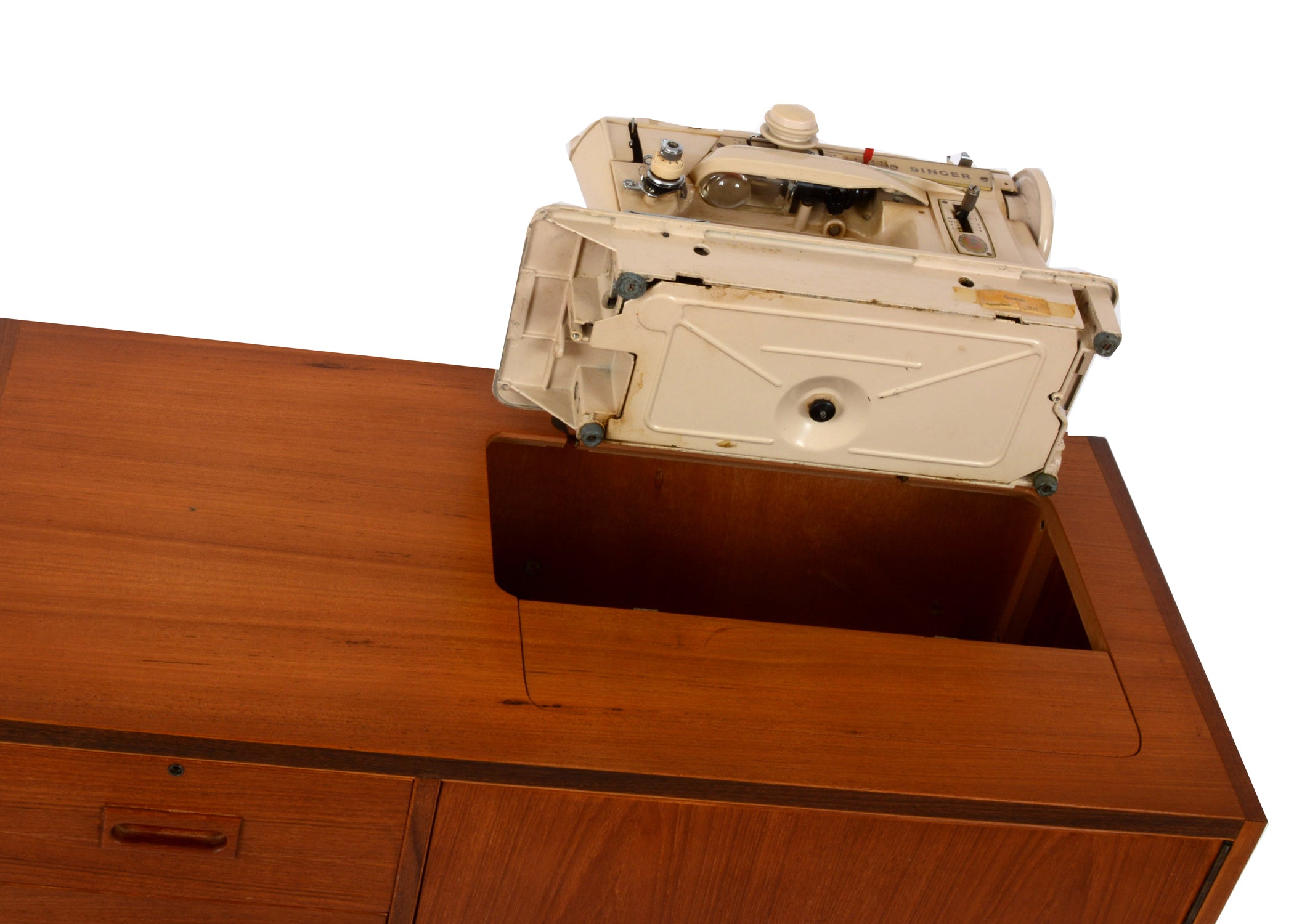 Singer sewing Machine mid century sideboard retro teak g plan ireland