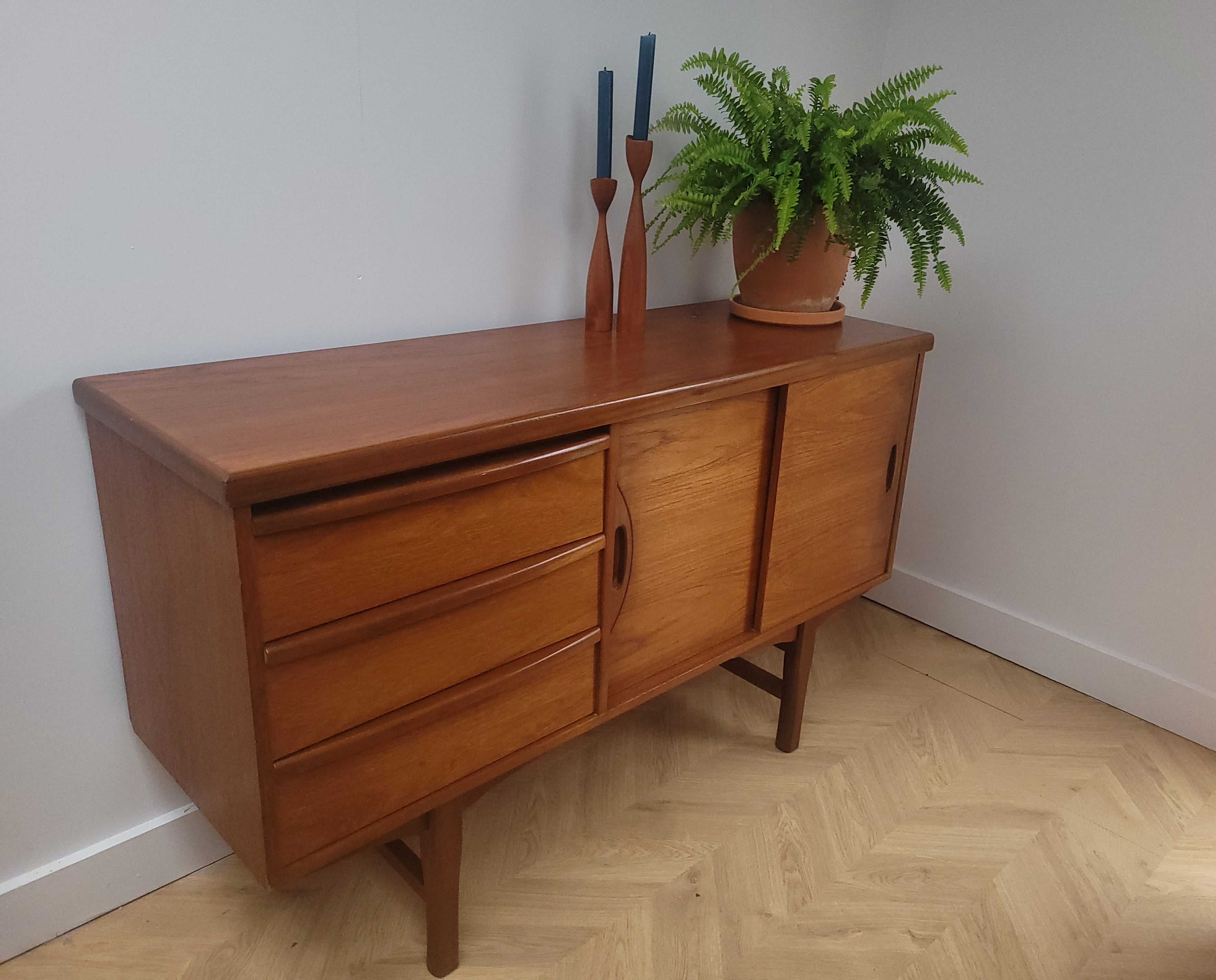 Compact Teak Sideboard