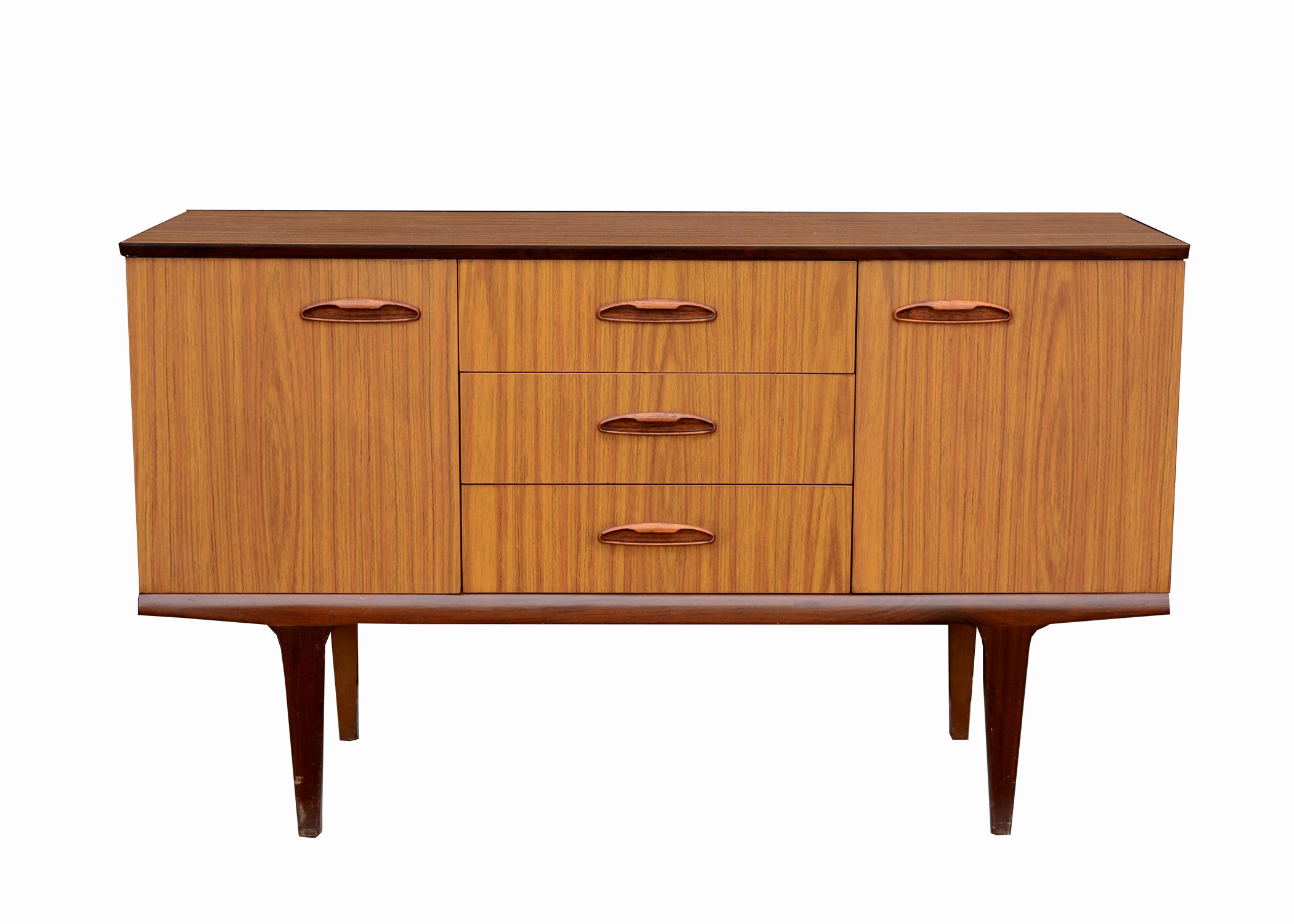 Teak Veneer Mid Century Sideboard