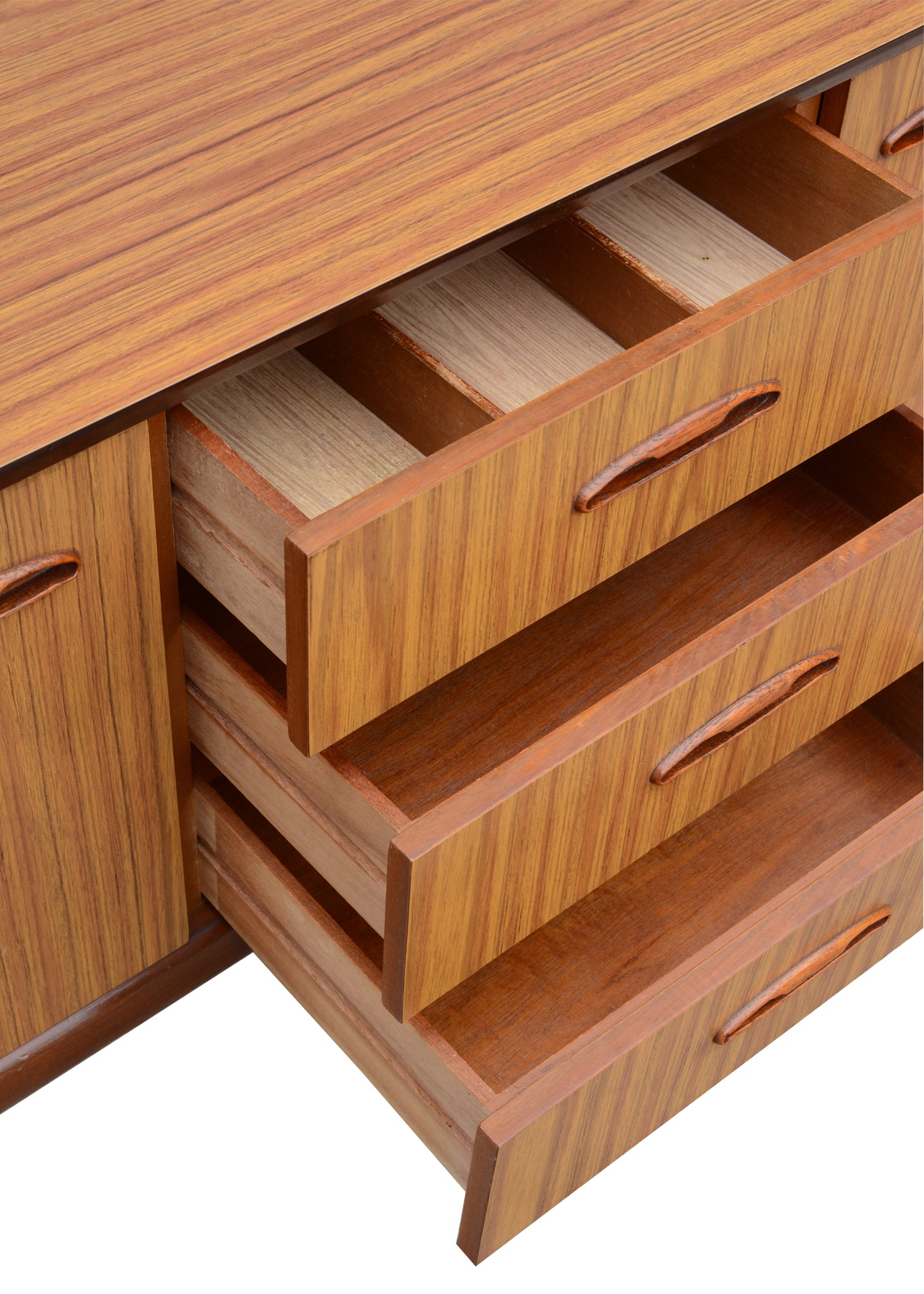 Teak Veneer Mid Century Sideboard