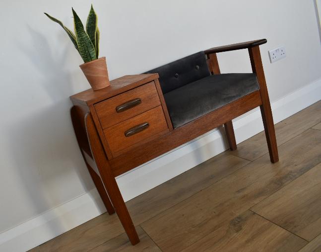 Teak Telephone Seat