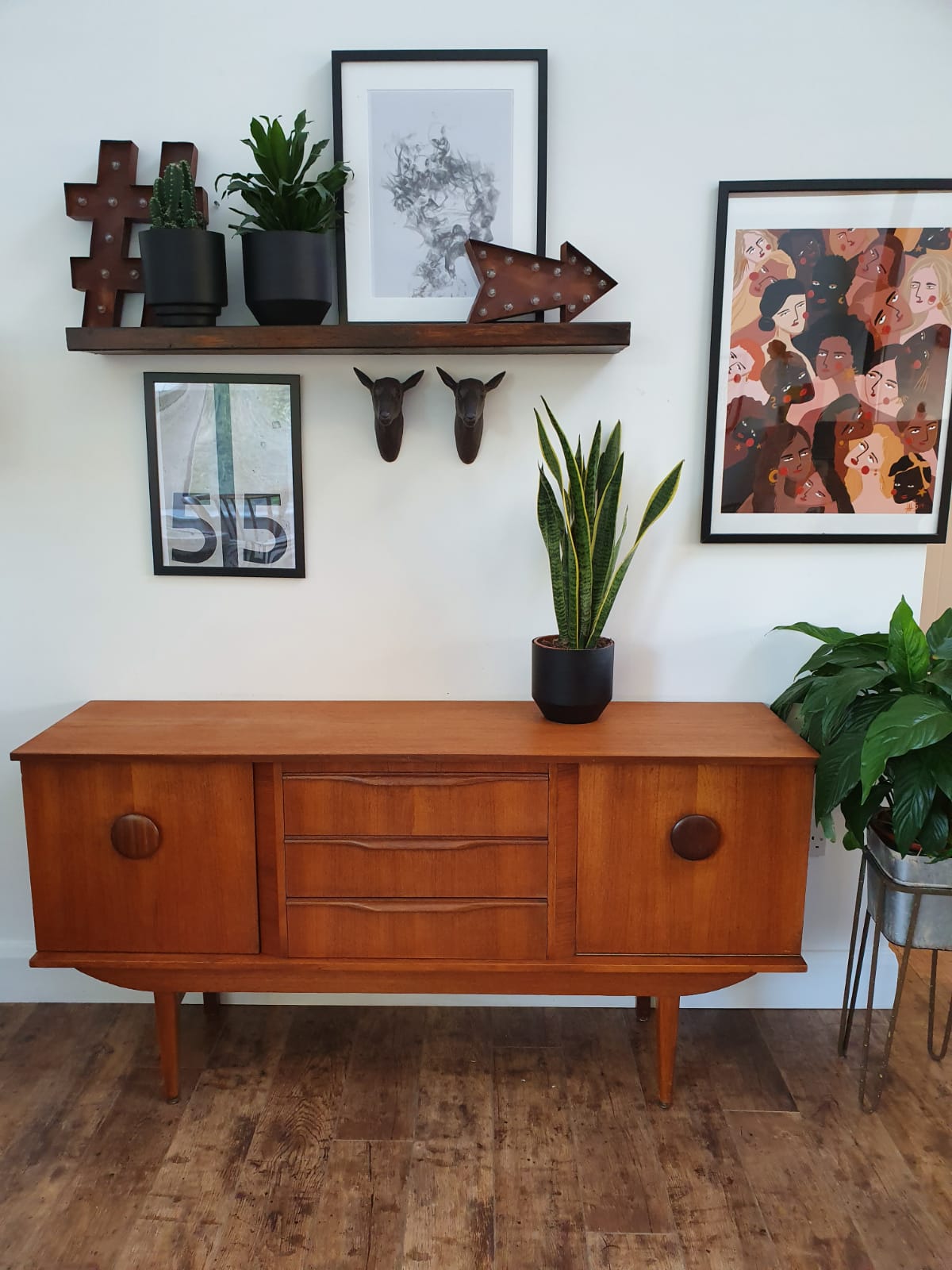 Mid Century Danish Inflence Sideboard