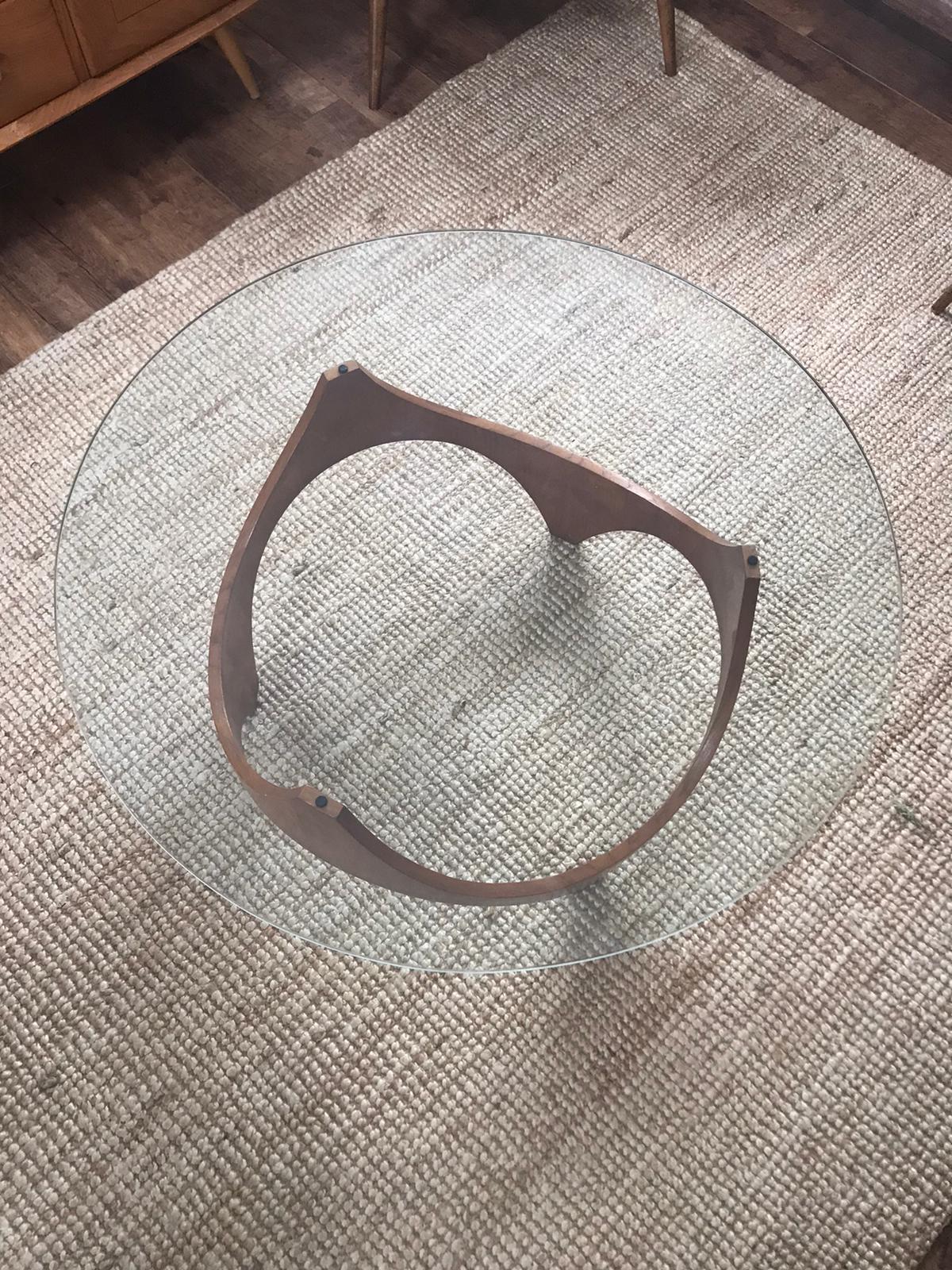 Iconic mid century Henry P glass table