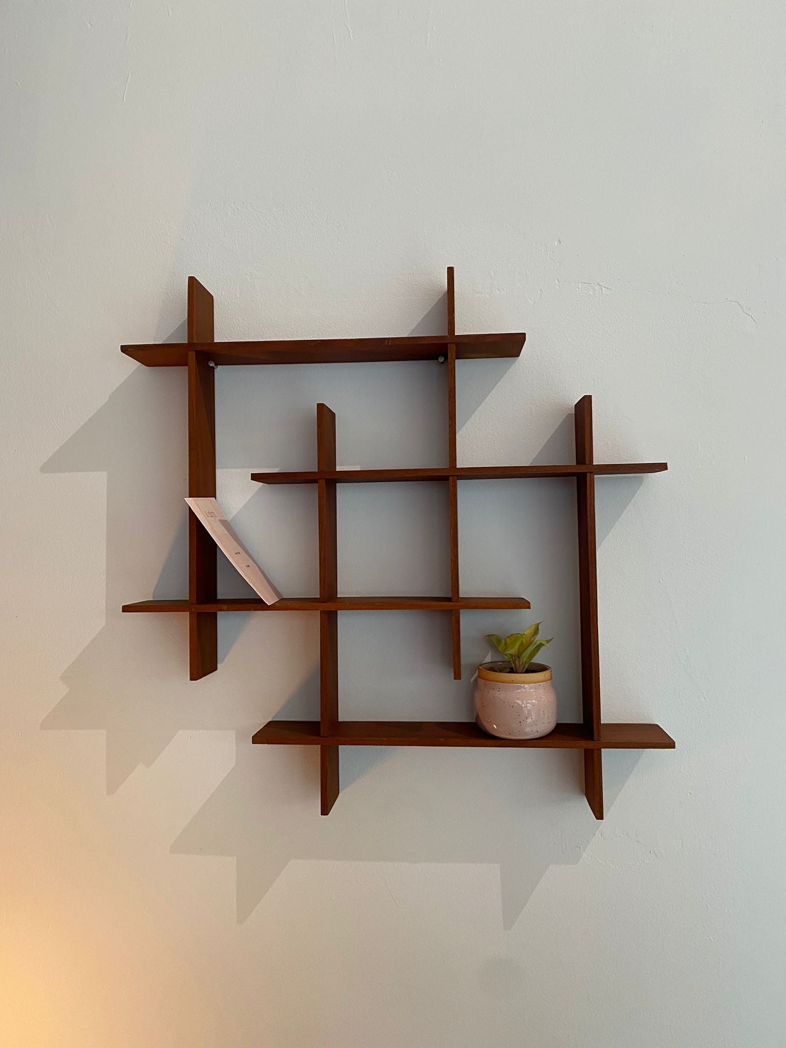 Scandanavian Teak Wall Shelf Decor