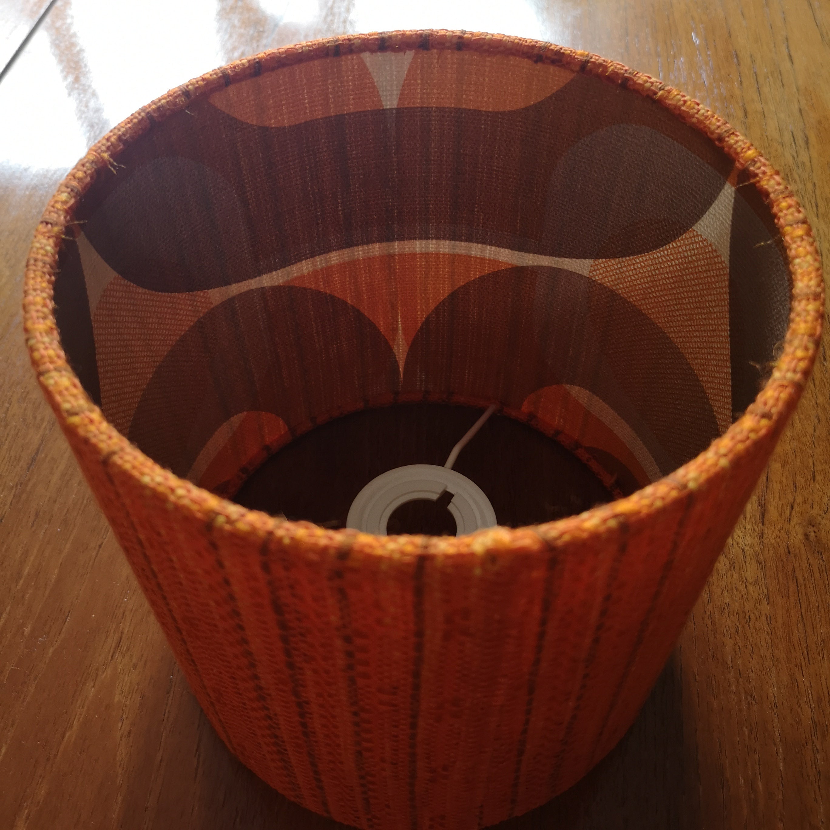 Mid Century Orange Shade Lamp