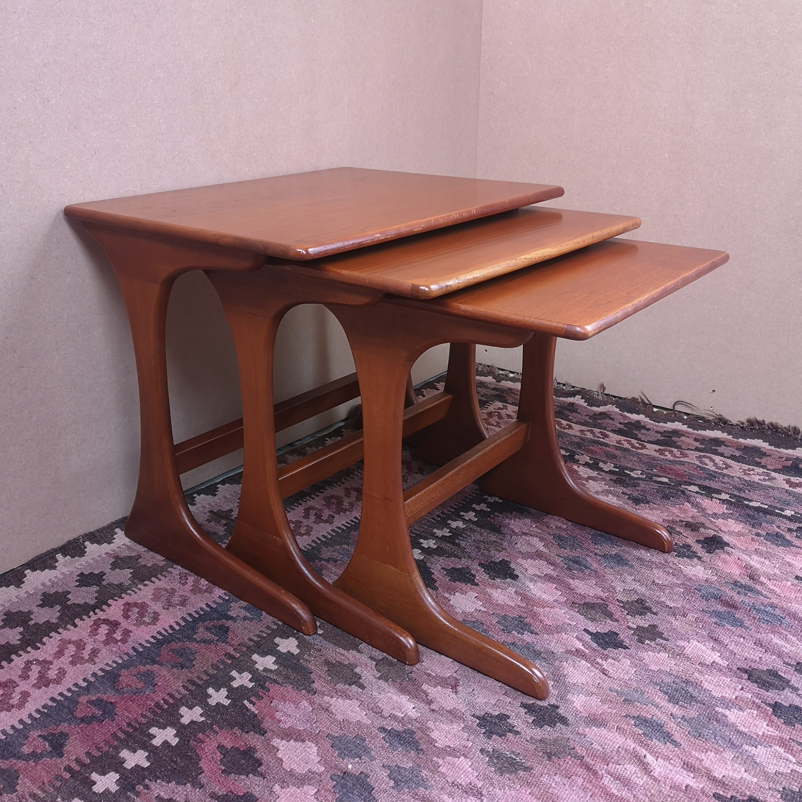 Teak Nest of Tables in the style of Gplan