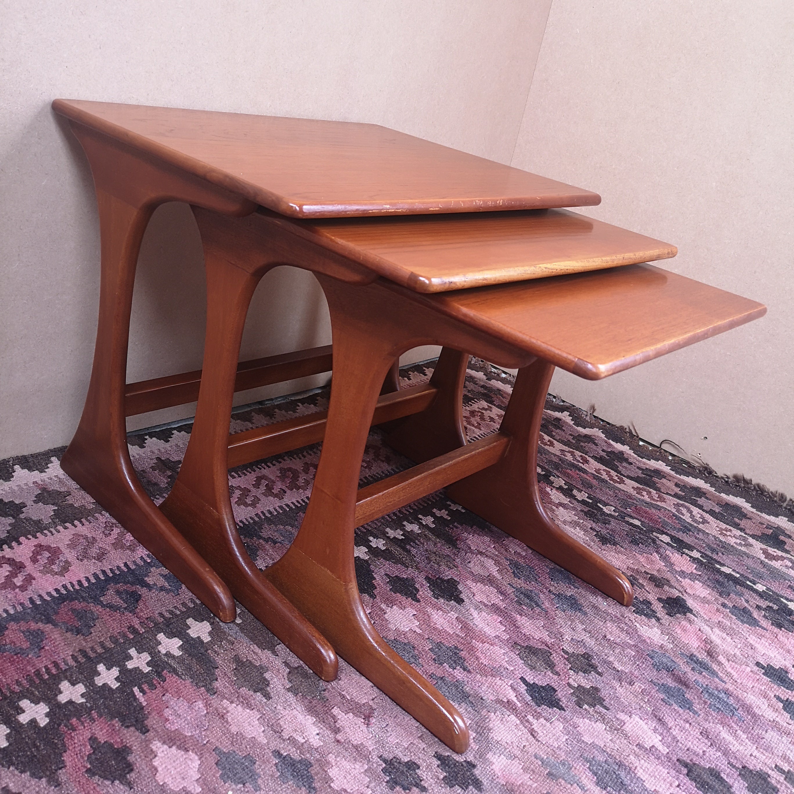 Teak Nest of Tables in the style of Gplan