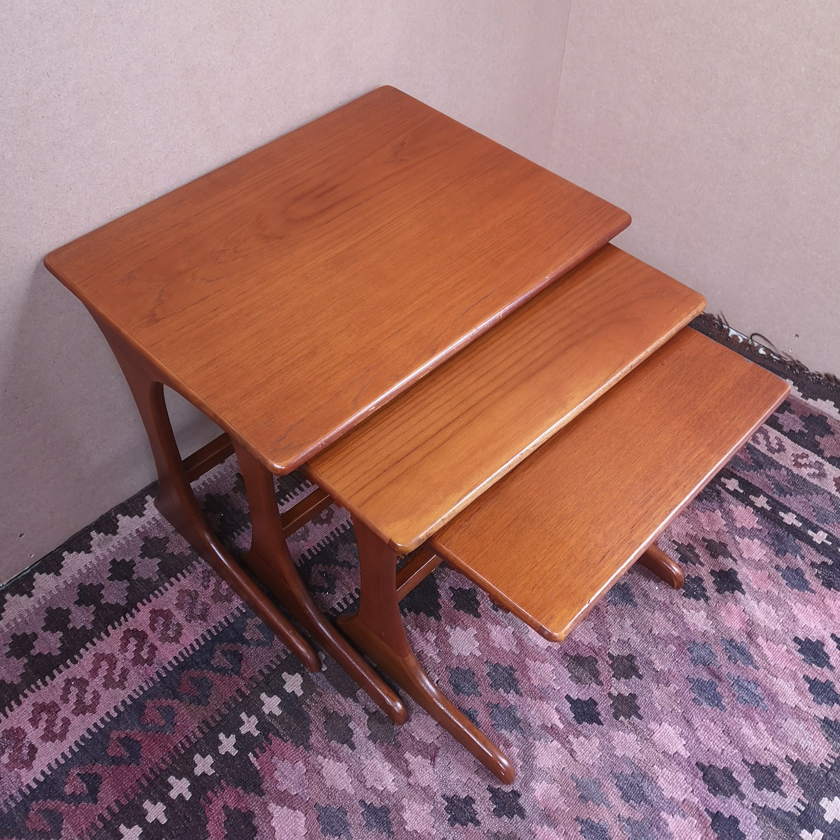 Teak Nest of Tables in the style of Gplan