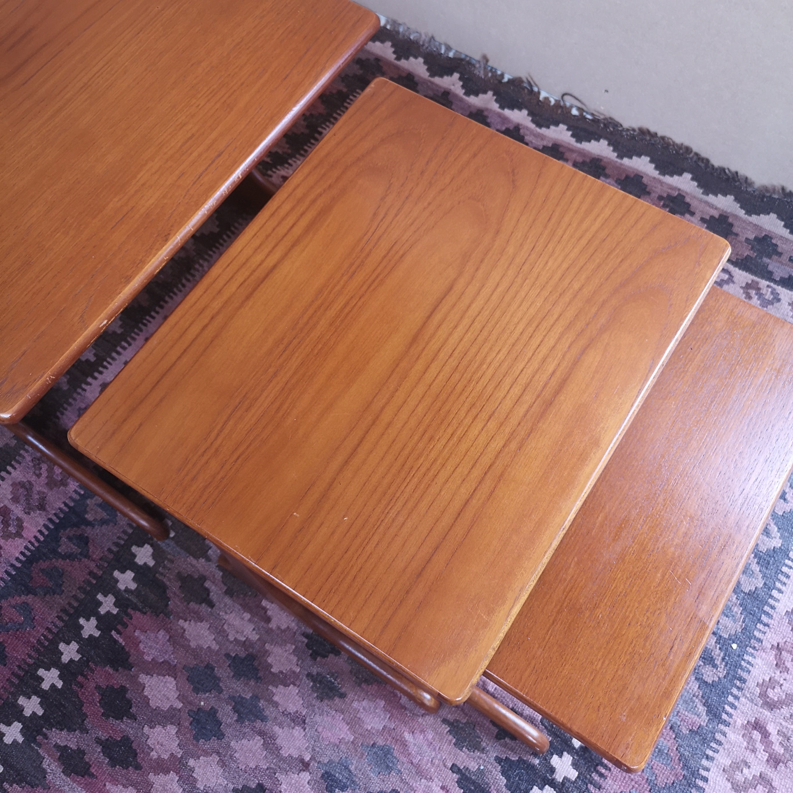 Teak Nest of Tables in the style of Gplan