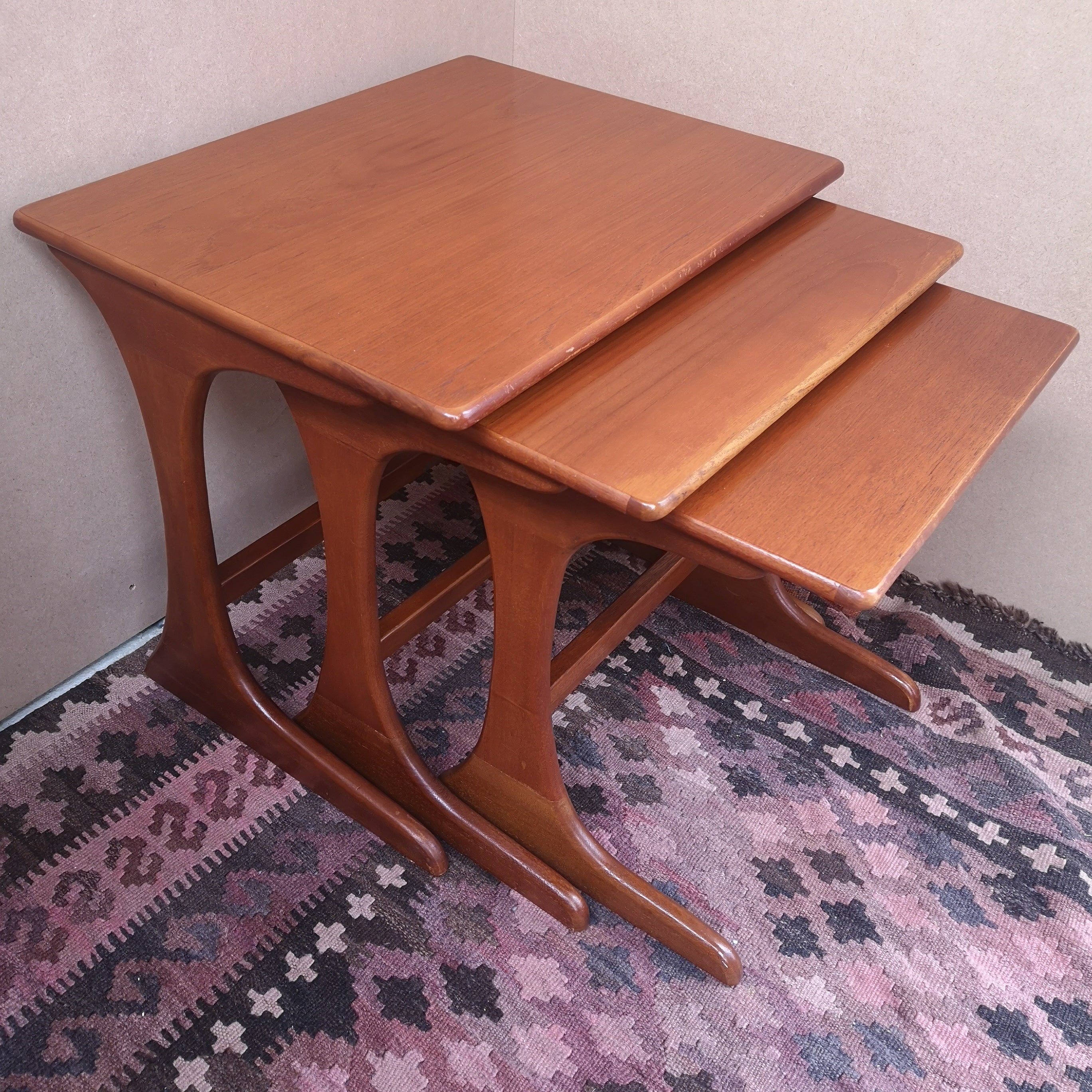 Teak Nest of Tables in the style of Gplan