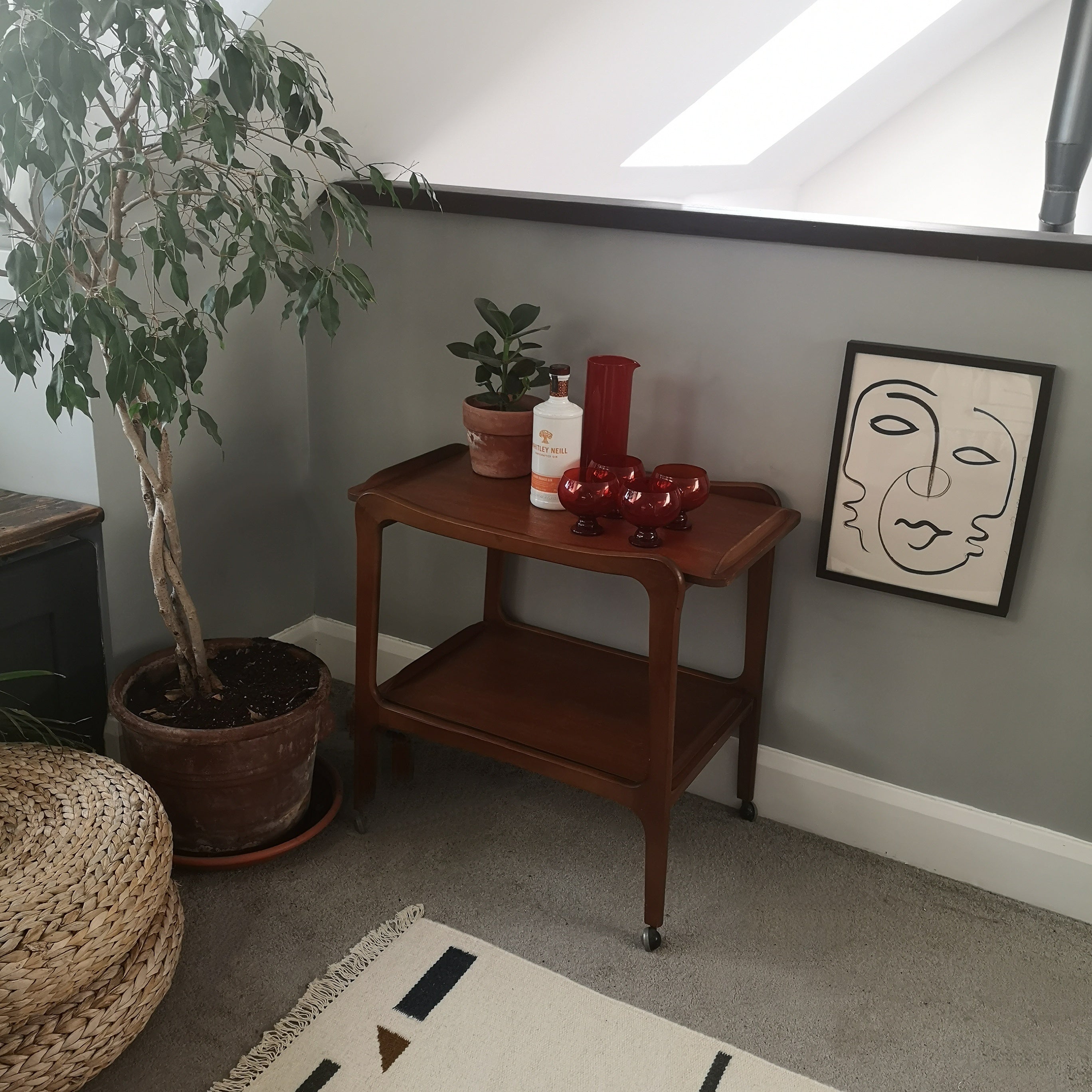 Danish Teak Drinks Trolley
