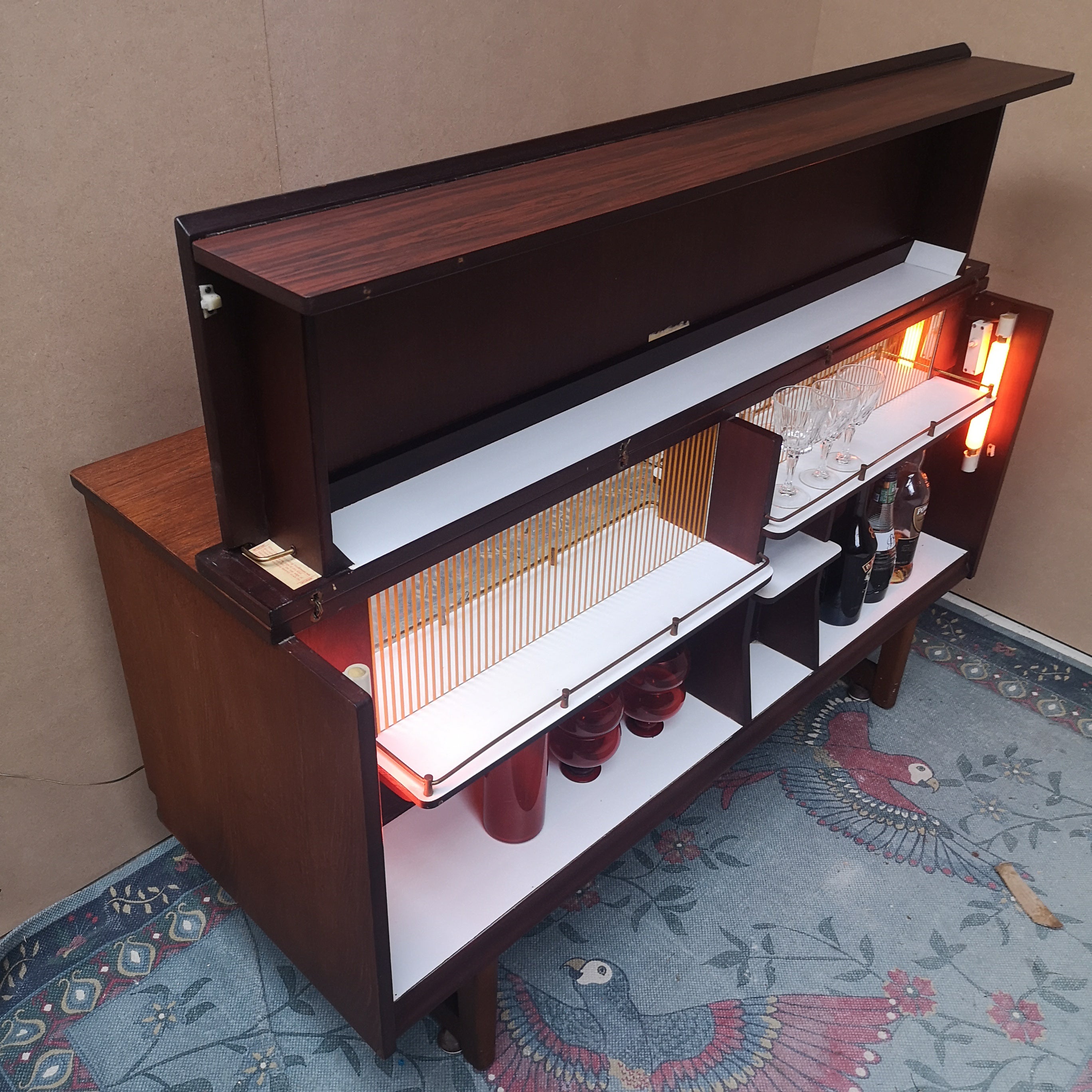 Teak Metamorphic Bar/Sideboard