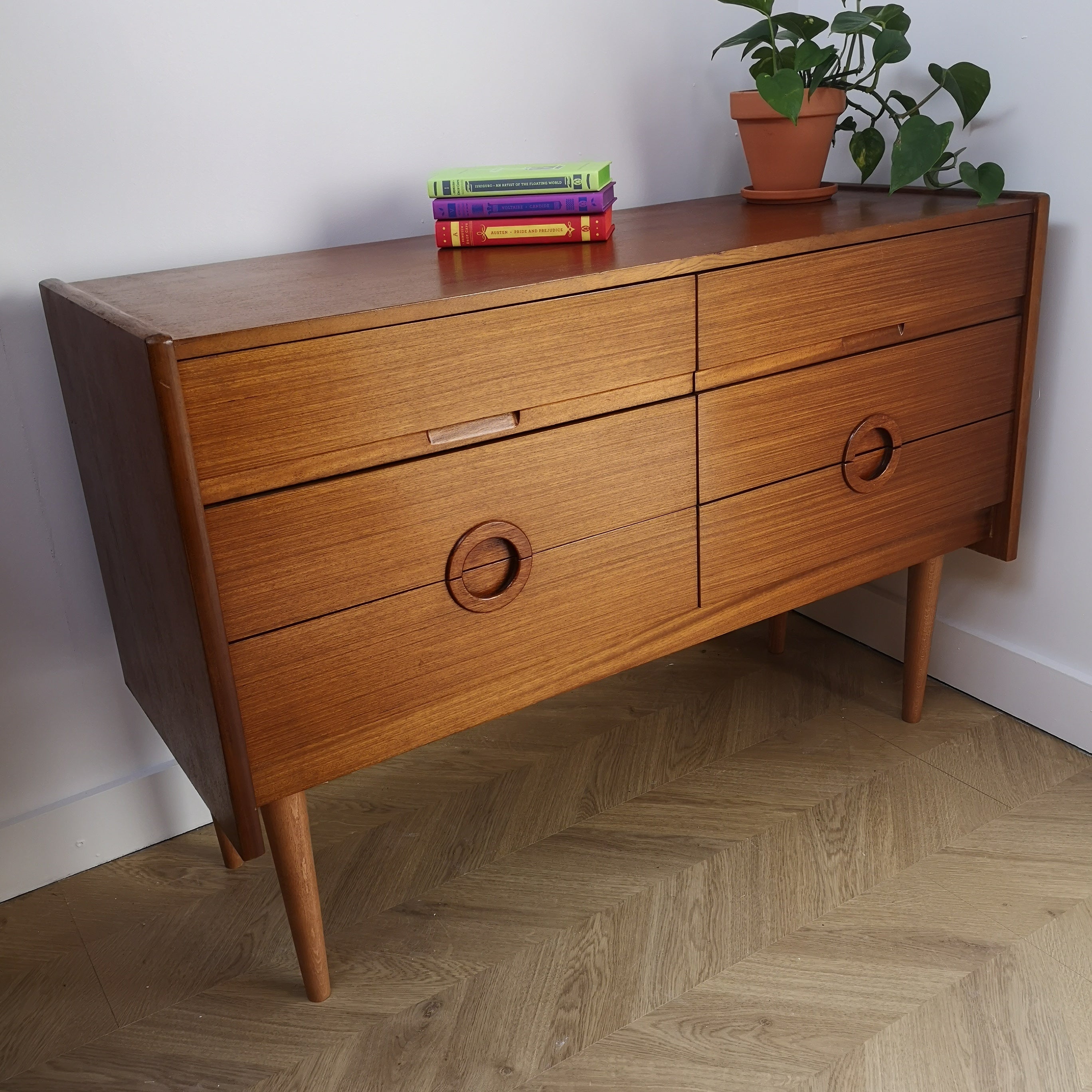 Circular Inset Handles Sideboard