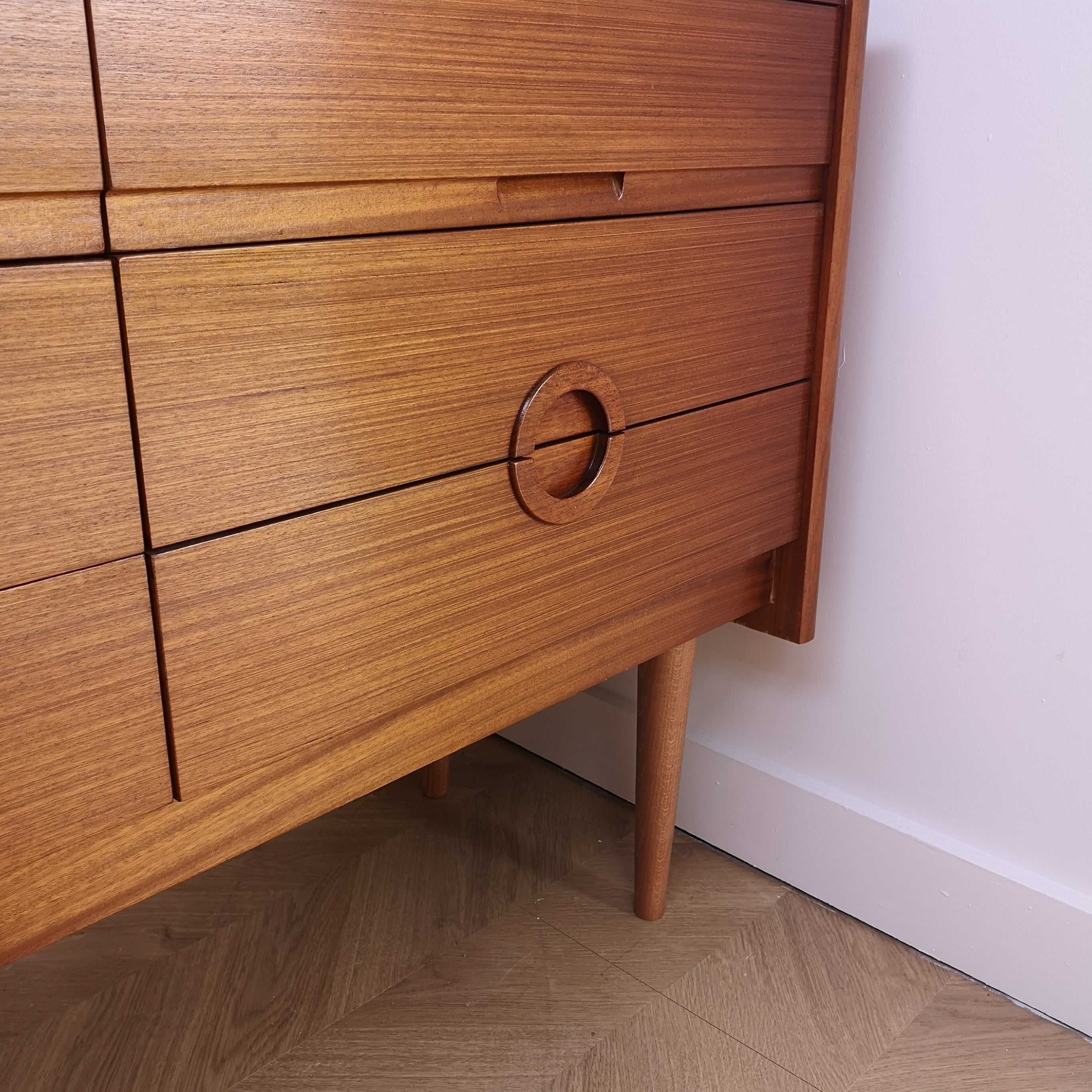 Circular Inset Handles Sideboard