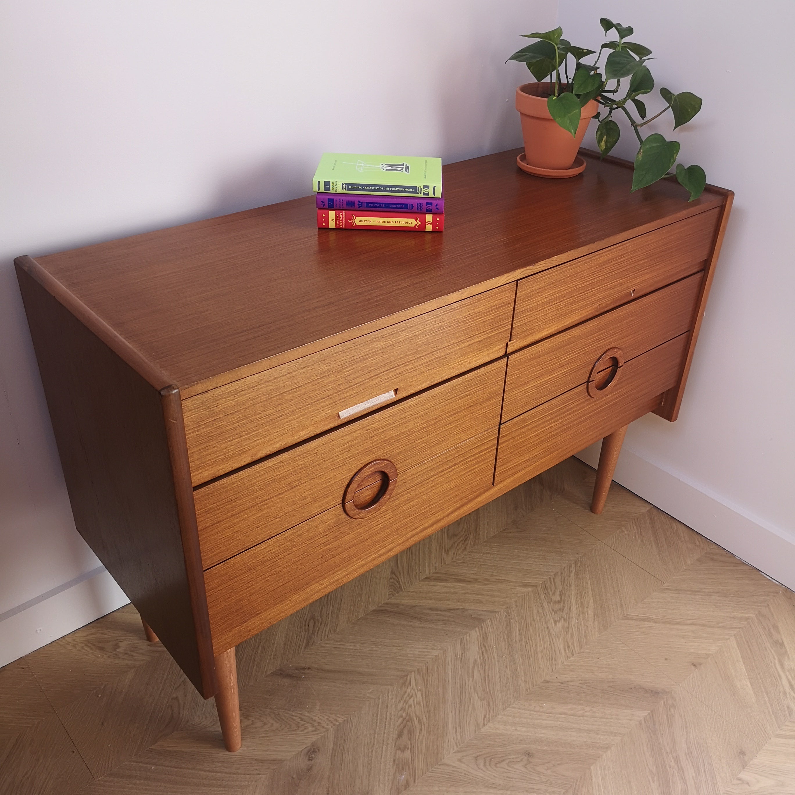 Circular Inset Handles Sideboard