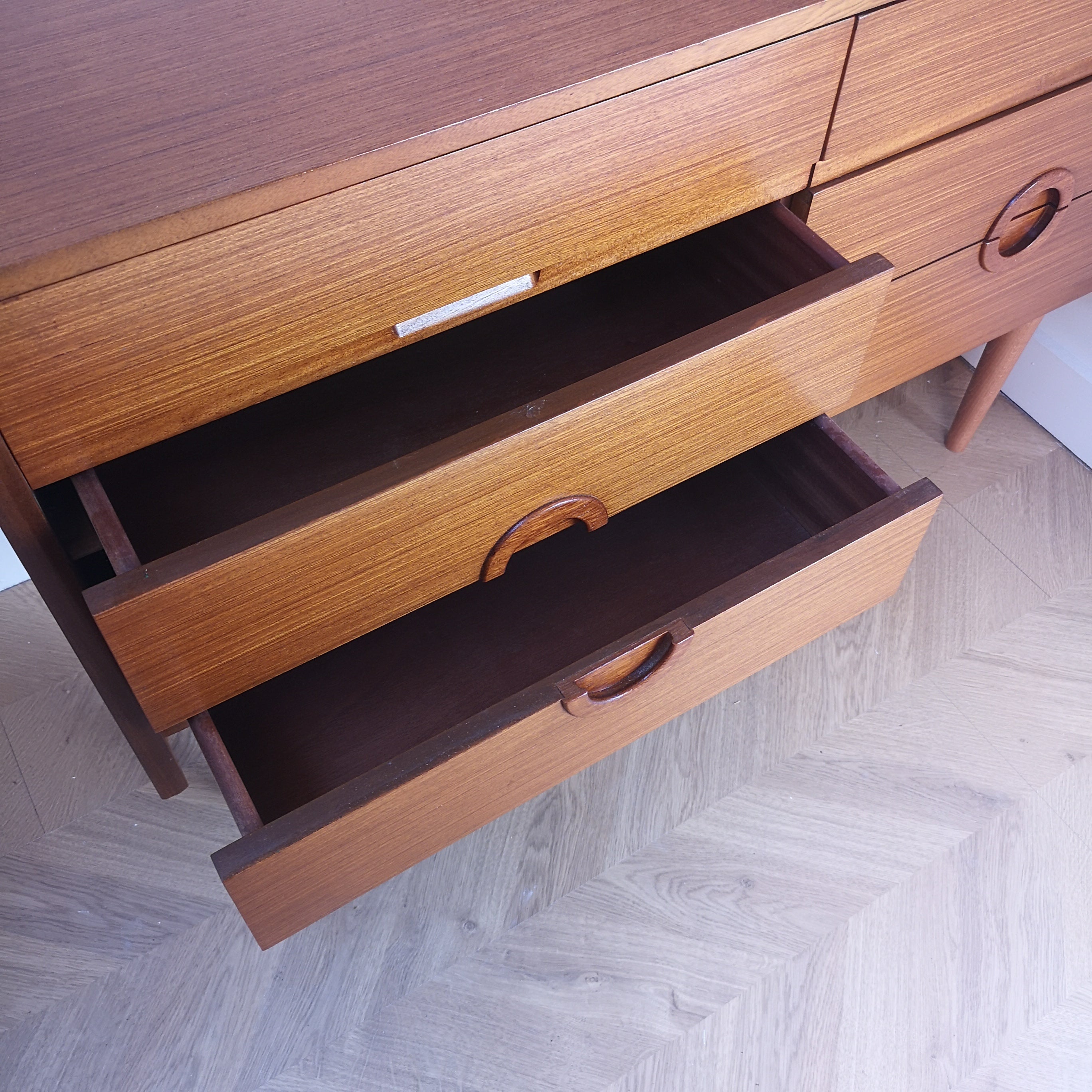 Circular Inset Handles Sideboard