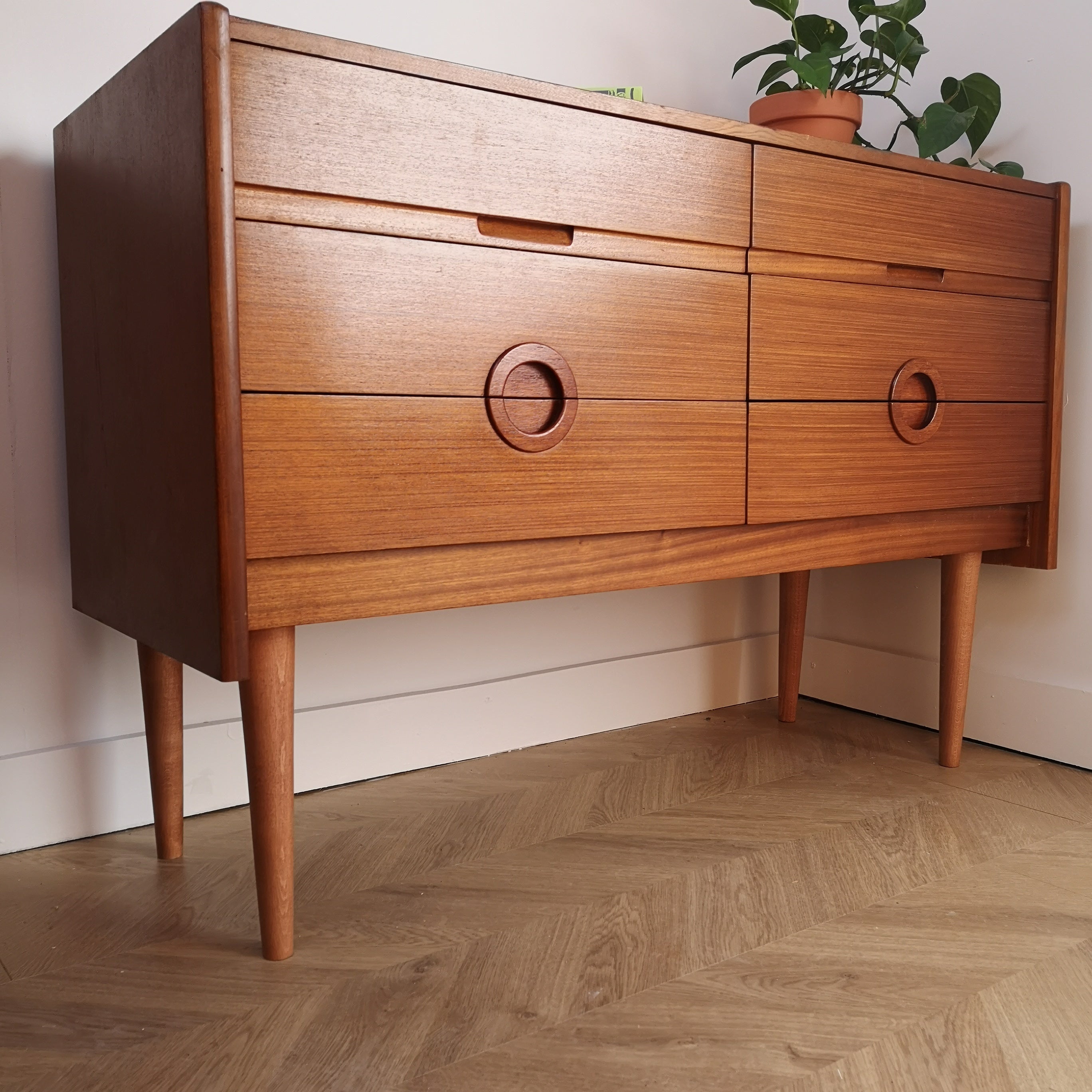 Circular Inset Handles Sideboard