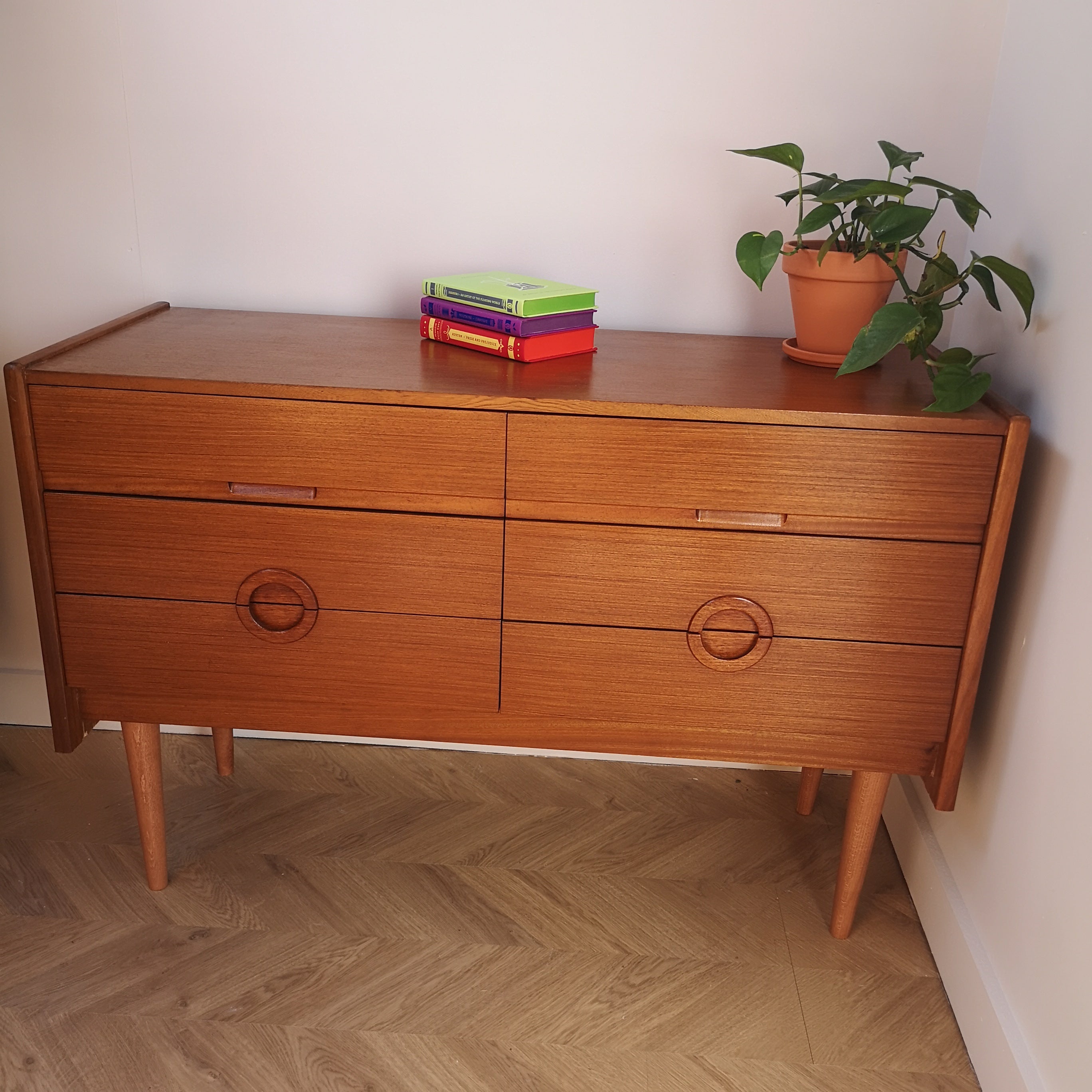 Circular Inset Handles Sideboard