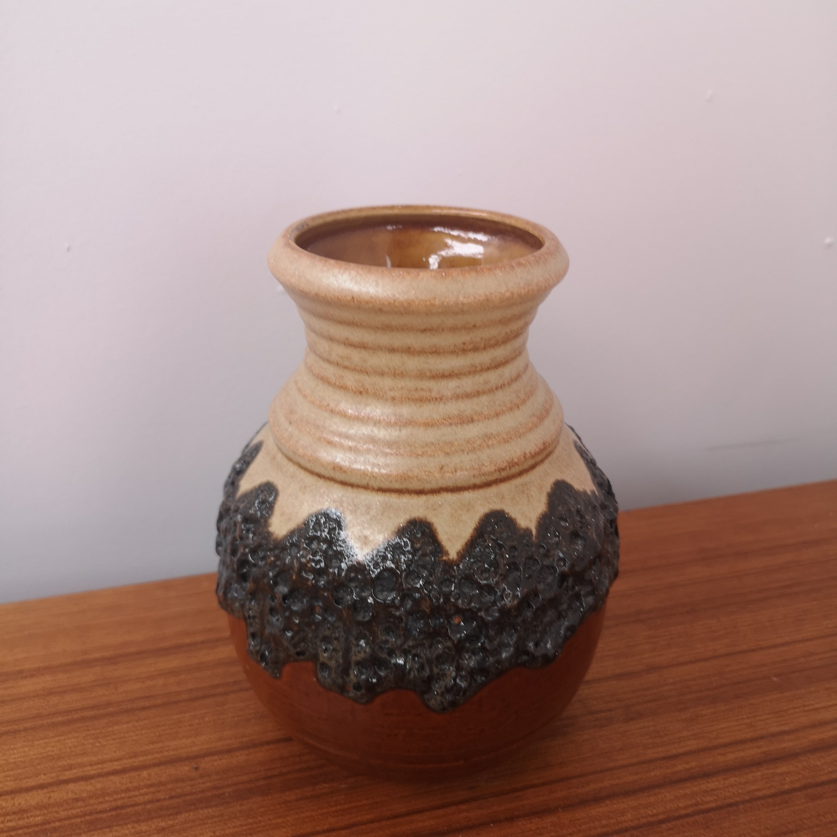 Mid Century German Fat Lava Vase