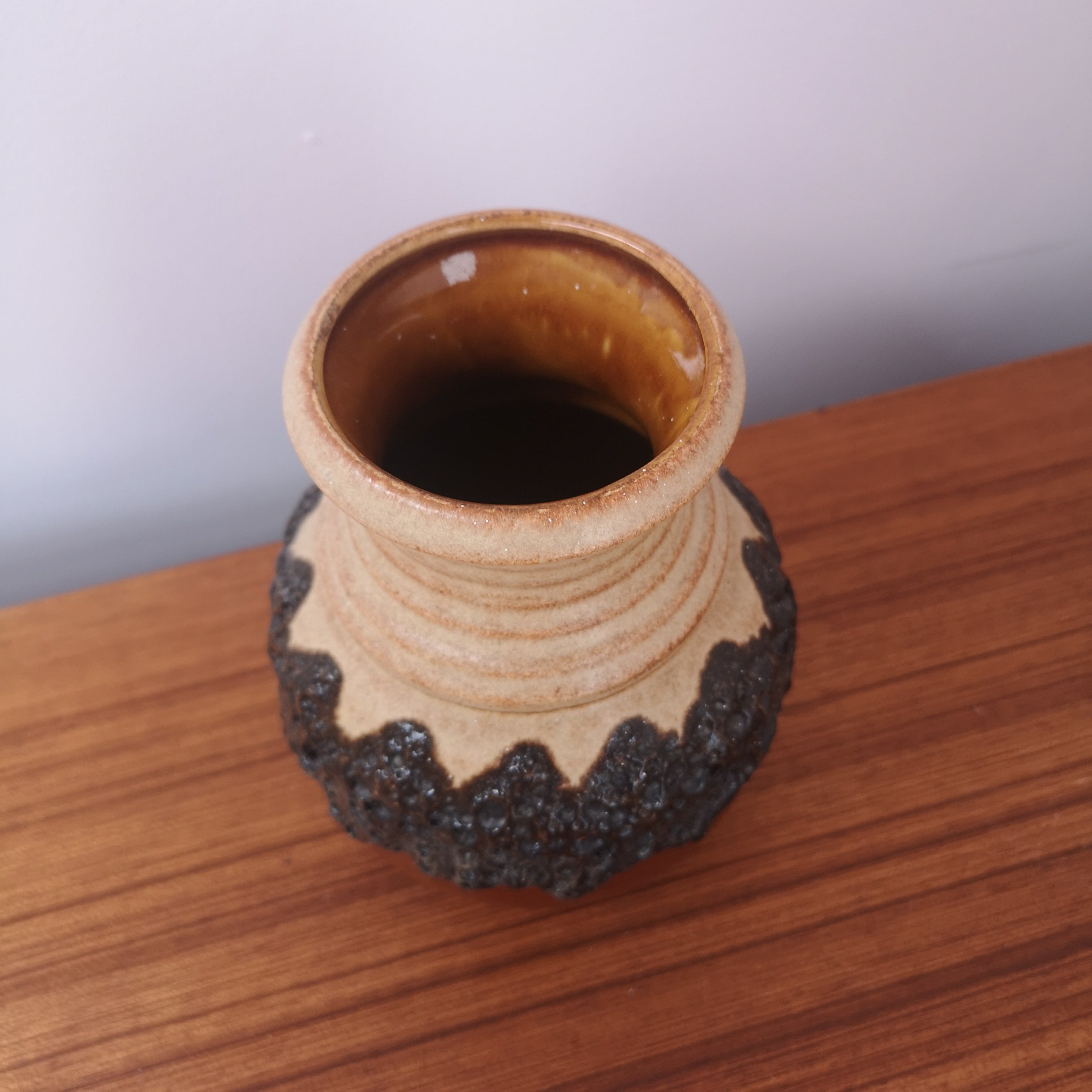 Mid Century German Fat Lava Vase