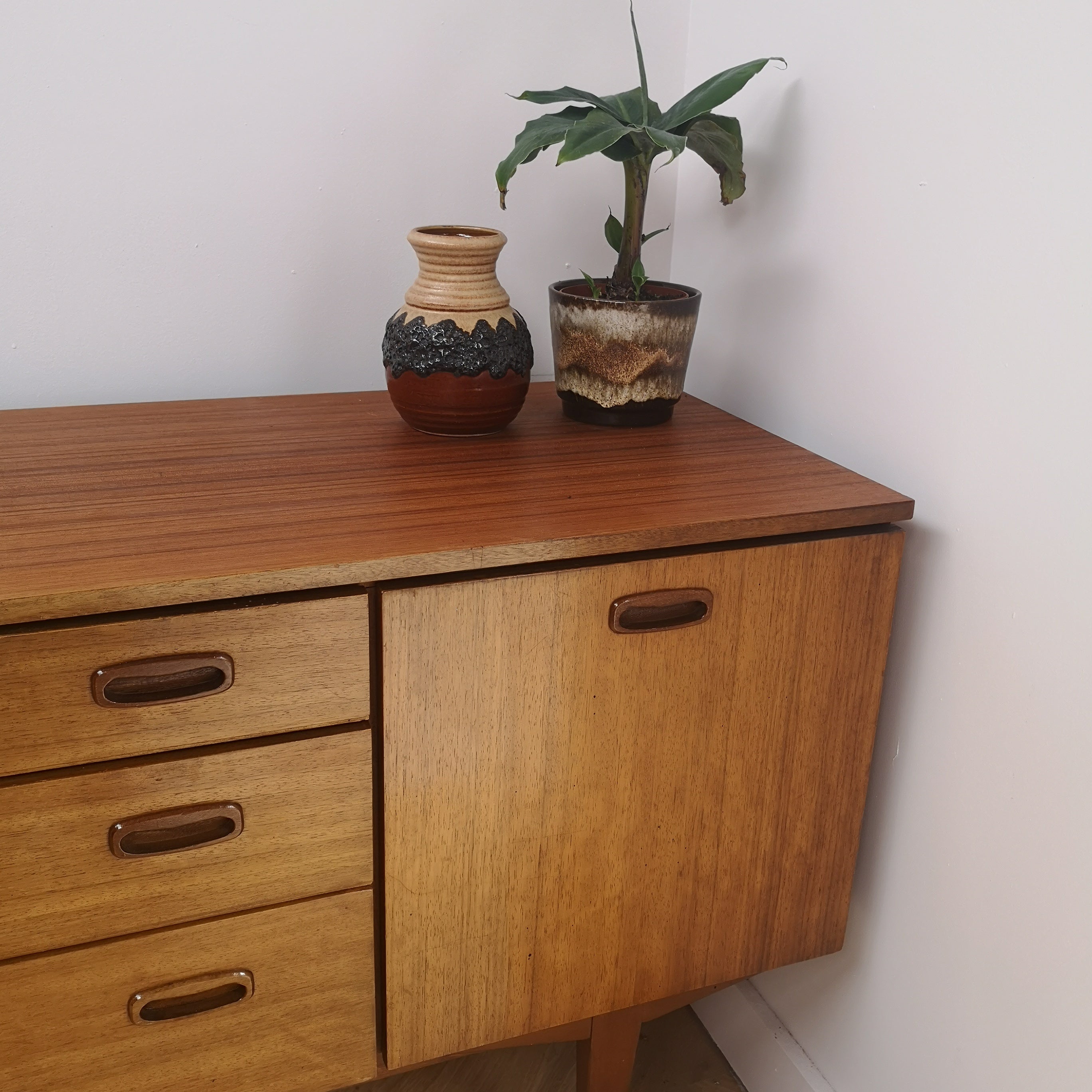 Mid Century German Fat Lava Vase