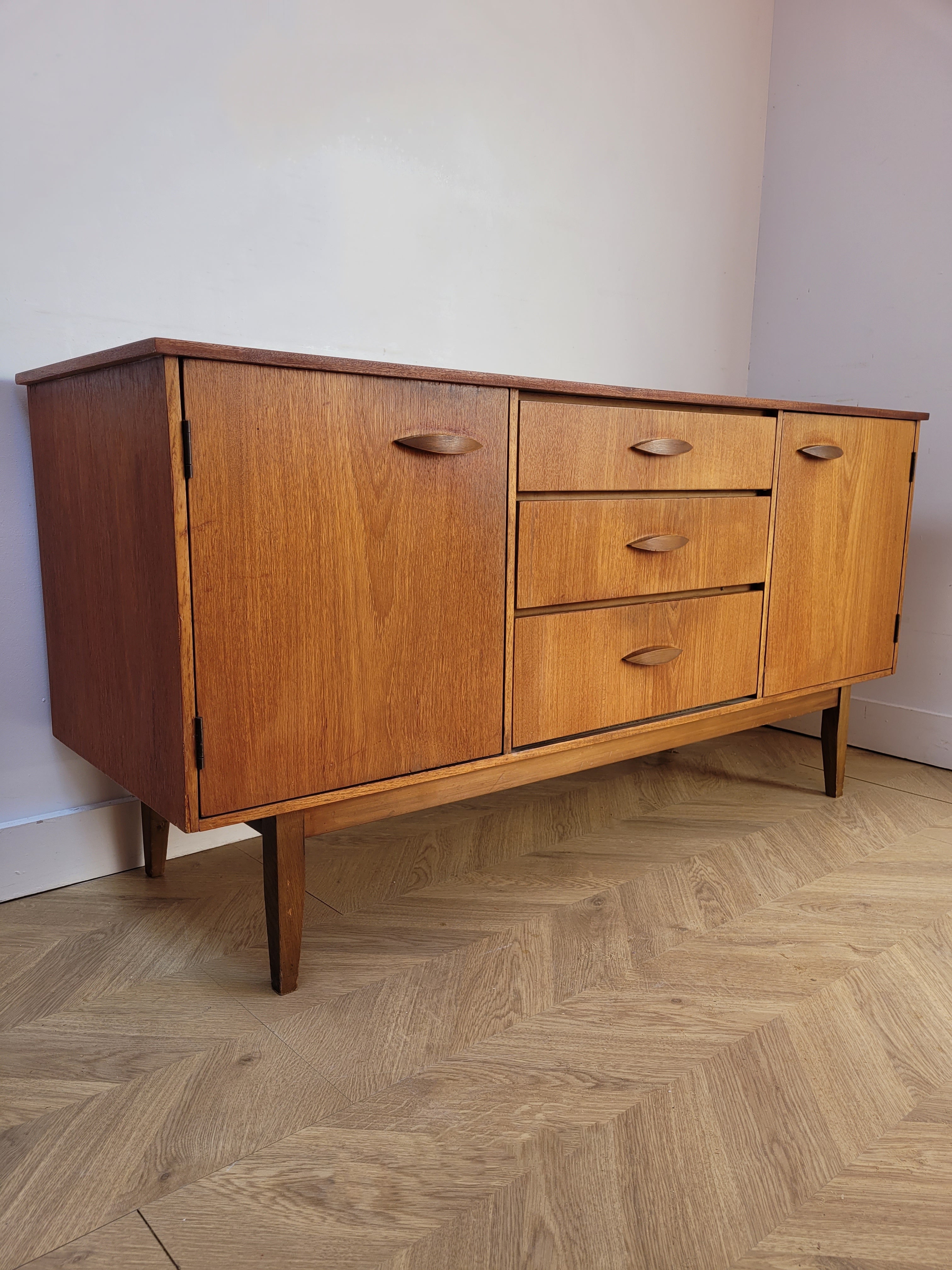 Compact Teak Sideboard