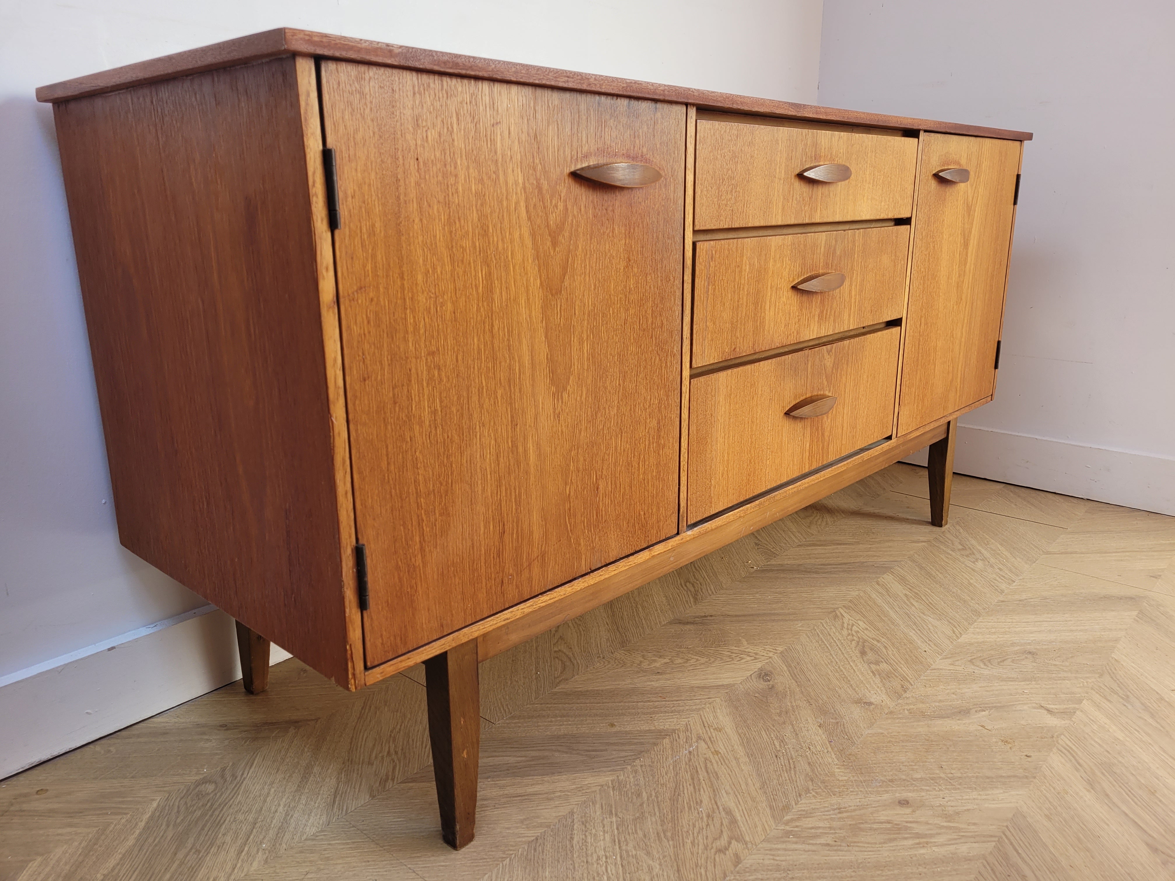 Compact Teak Sideboard