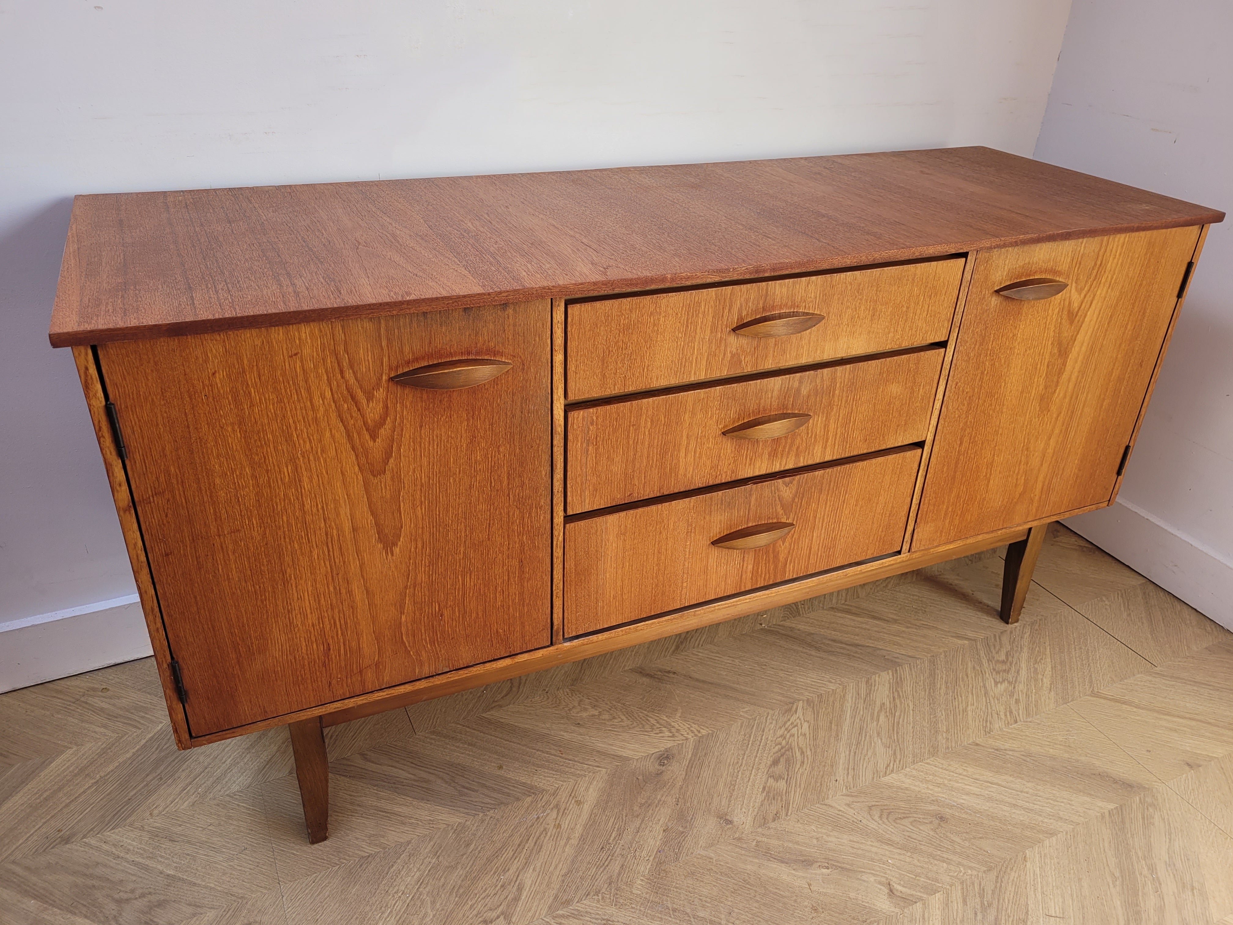 Compact Teak Sideboard