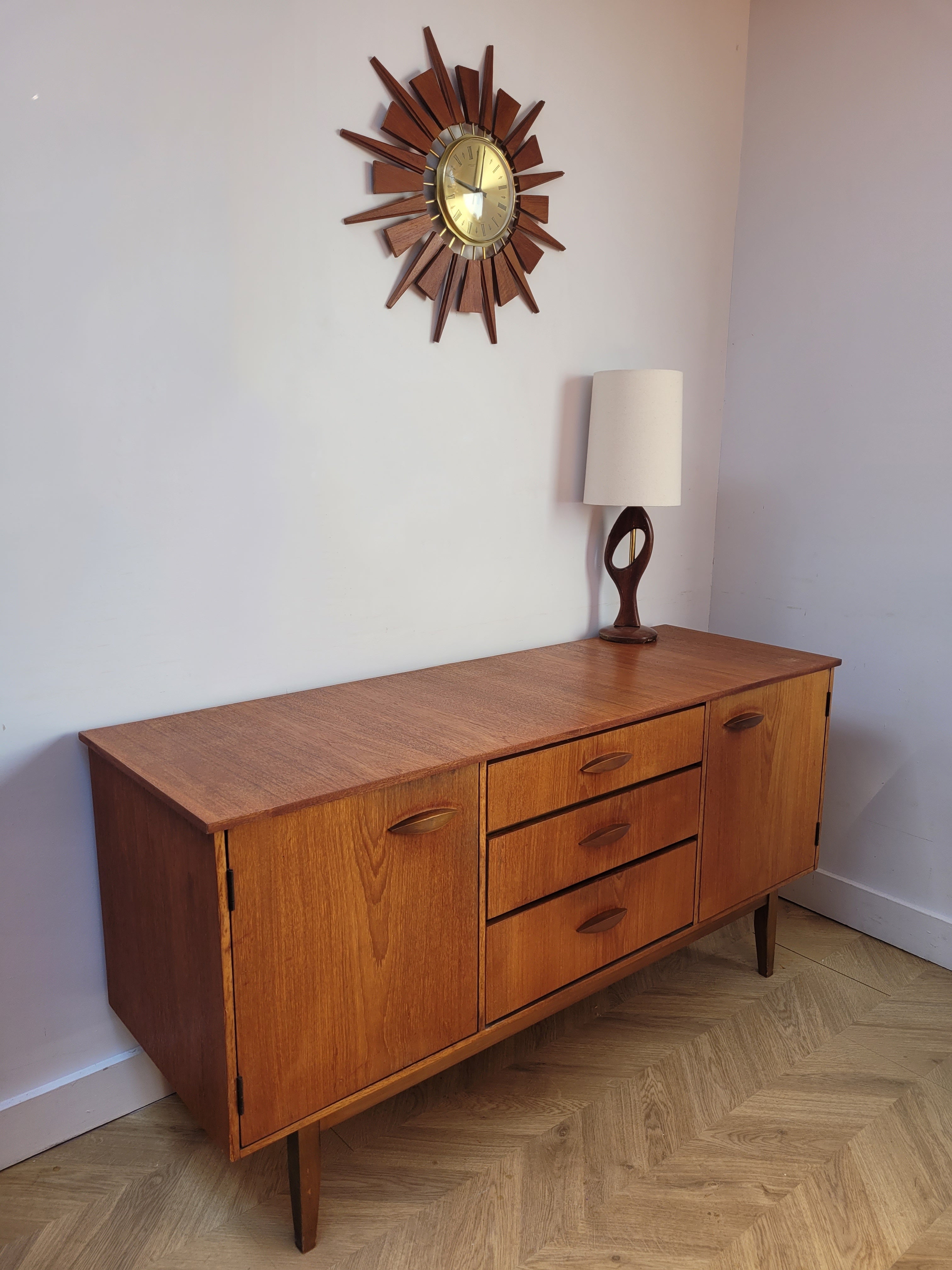 Compact Teak Sideboard