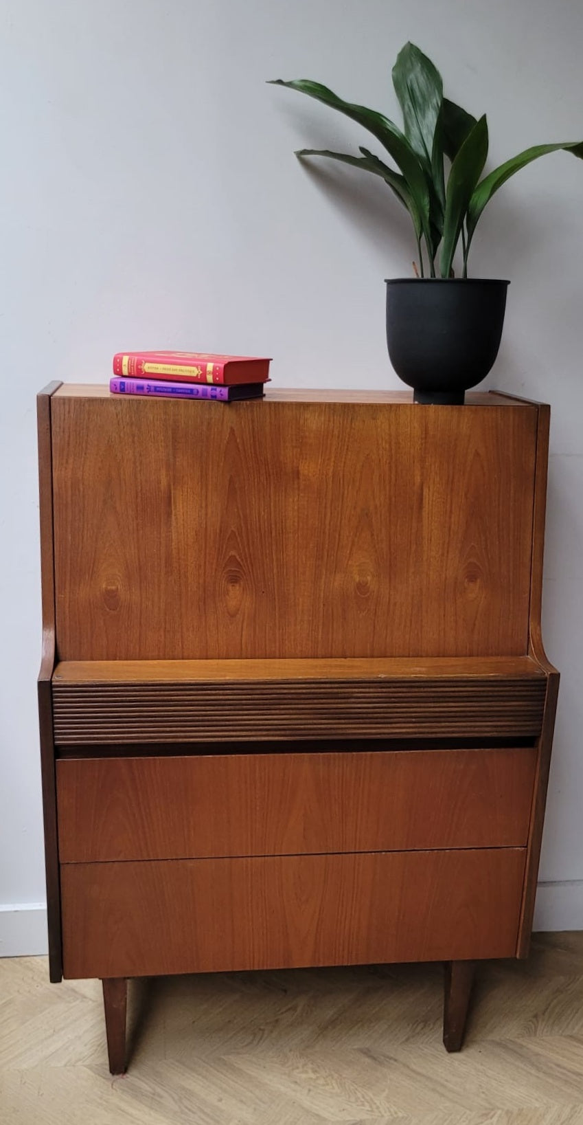 Mid Century Teak Writing Bureau Desk - Elliots of Newbury