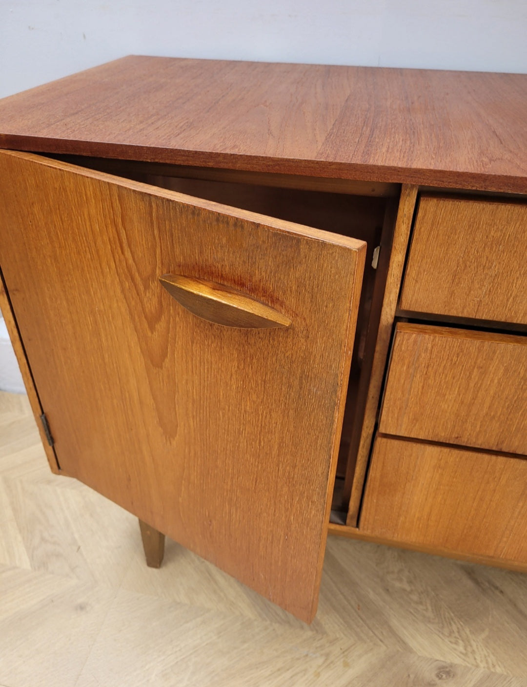 Compact Teak Sideboard