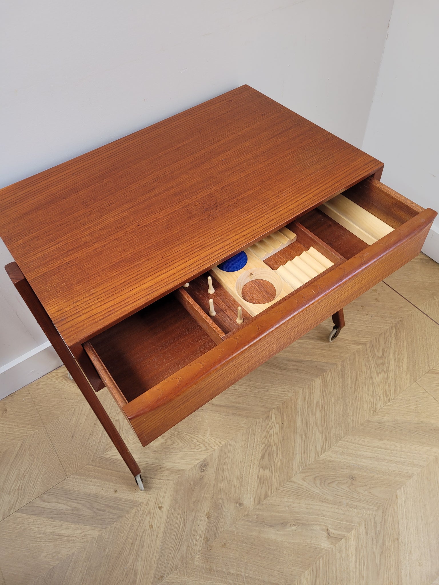 Danish Side Table/Sewing Trolley