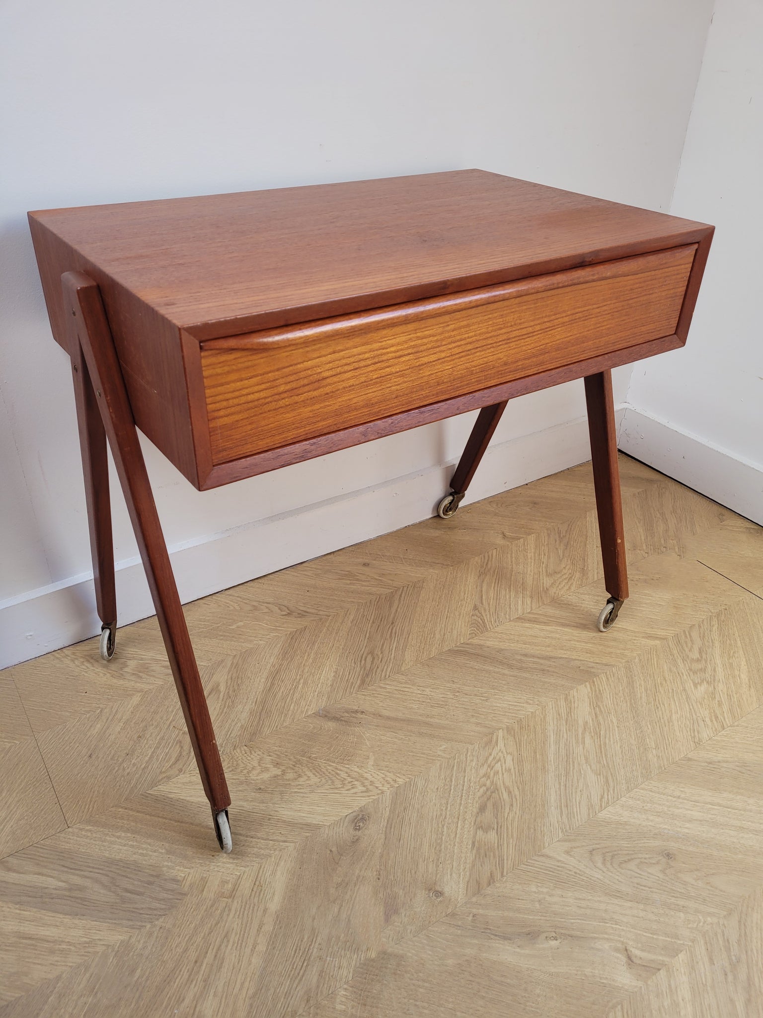 Danish Side Table/Sewing Trolley