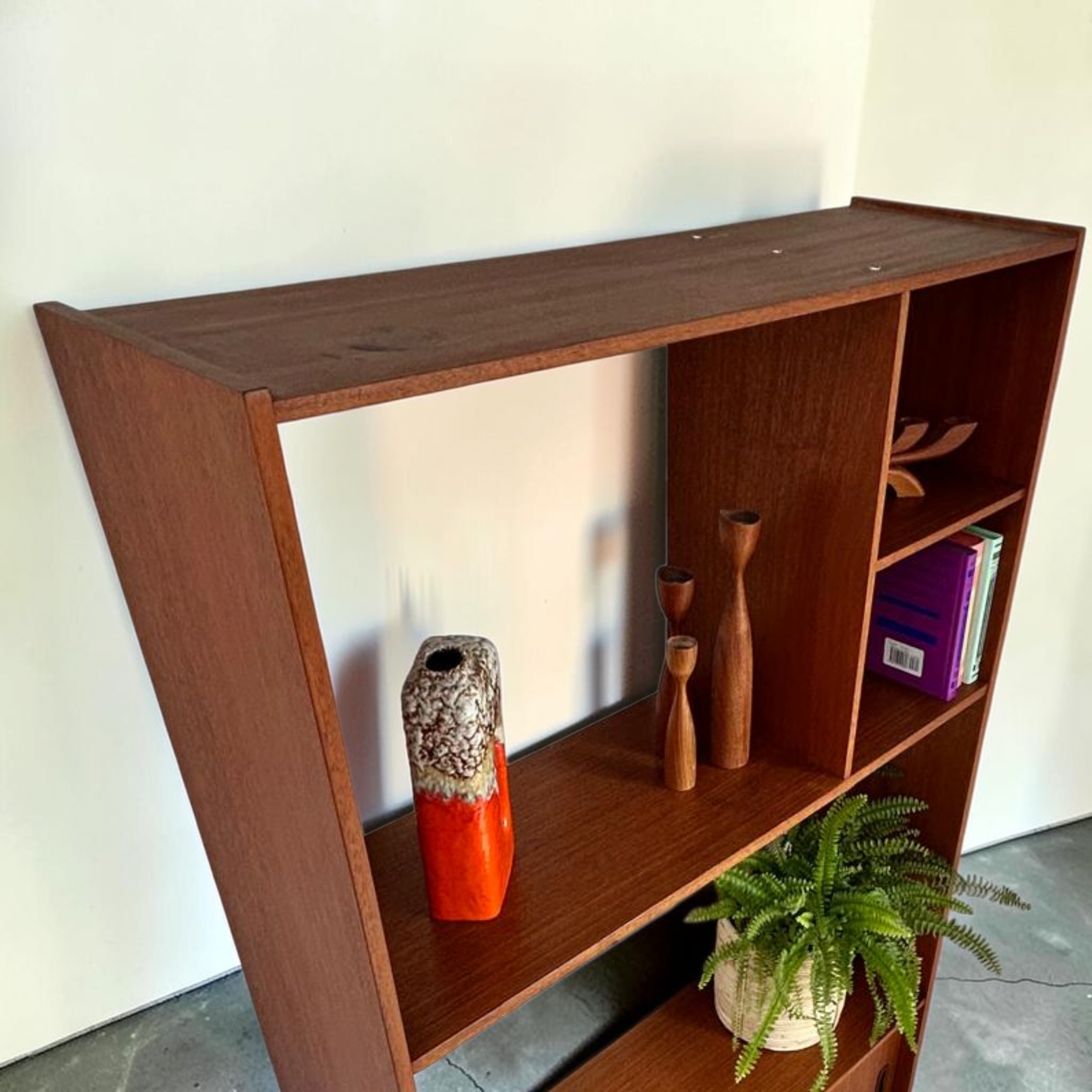 Mid-Century Teak Room Divider / Bookcase