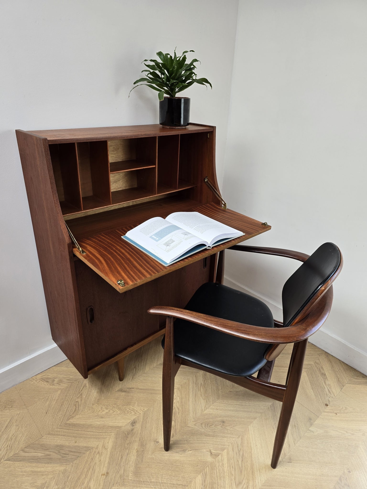 Compact Teak Bureau