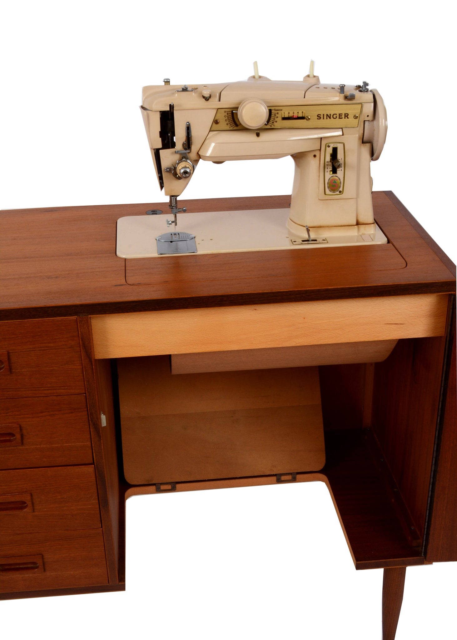 Singer sewing Machine mid century sideboard retro teak g plan ireland