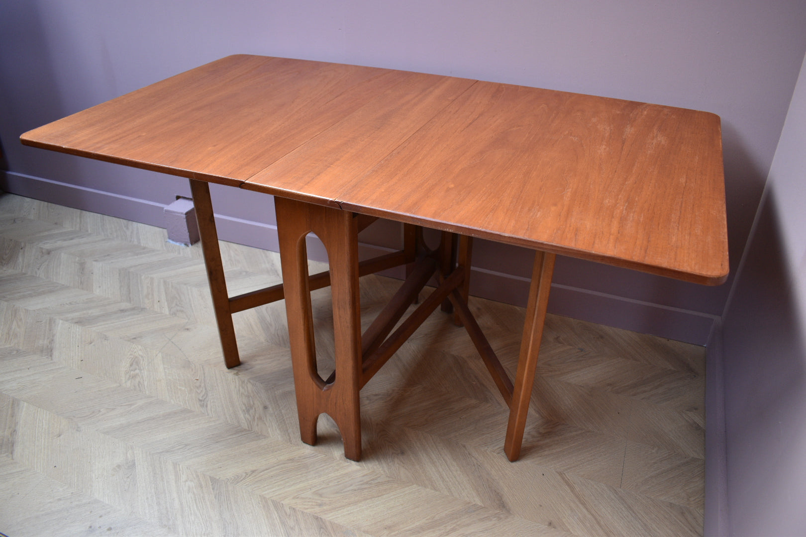 Teak gateleg drop leaf table