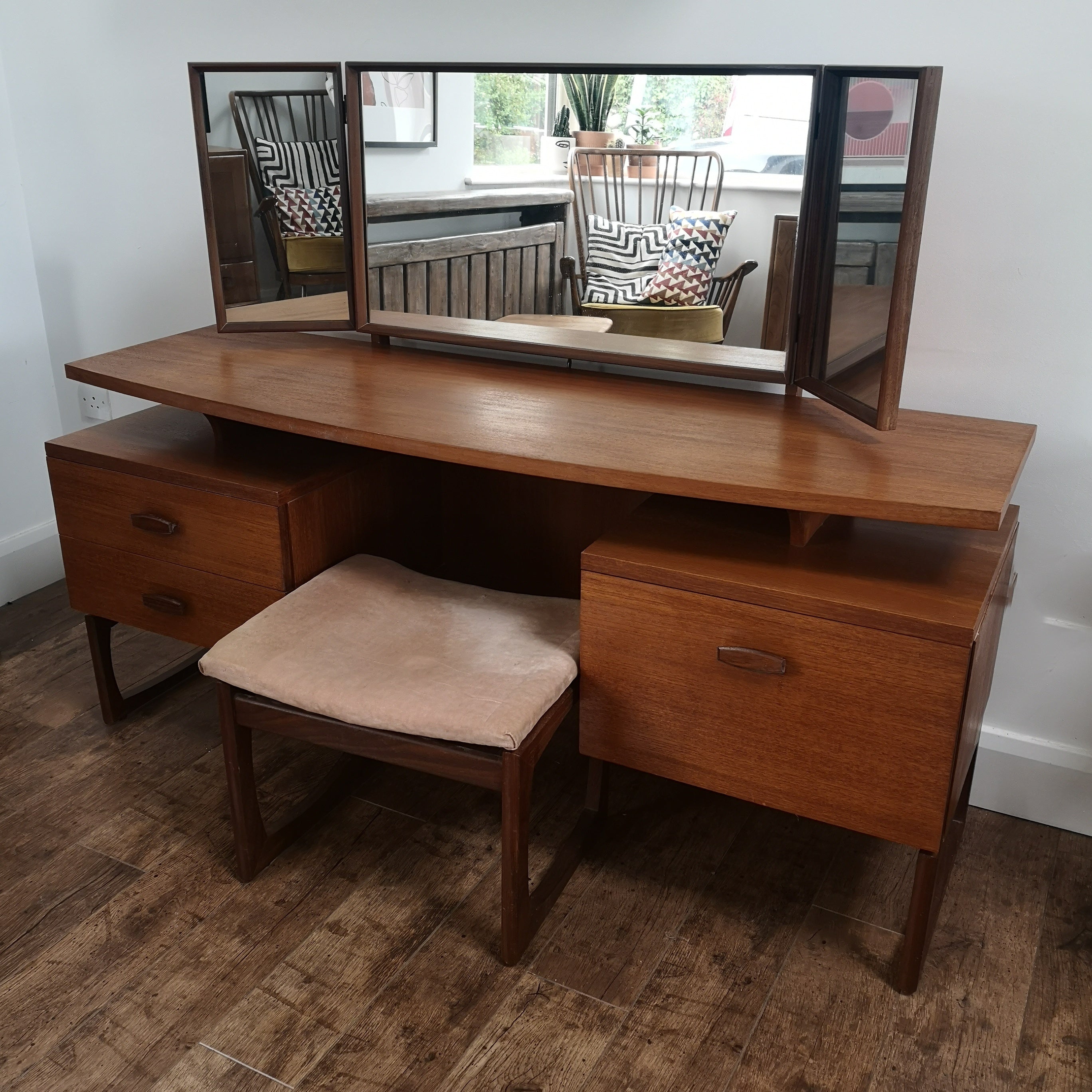Mid Century Table & Stool