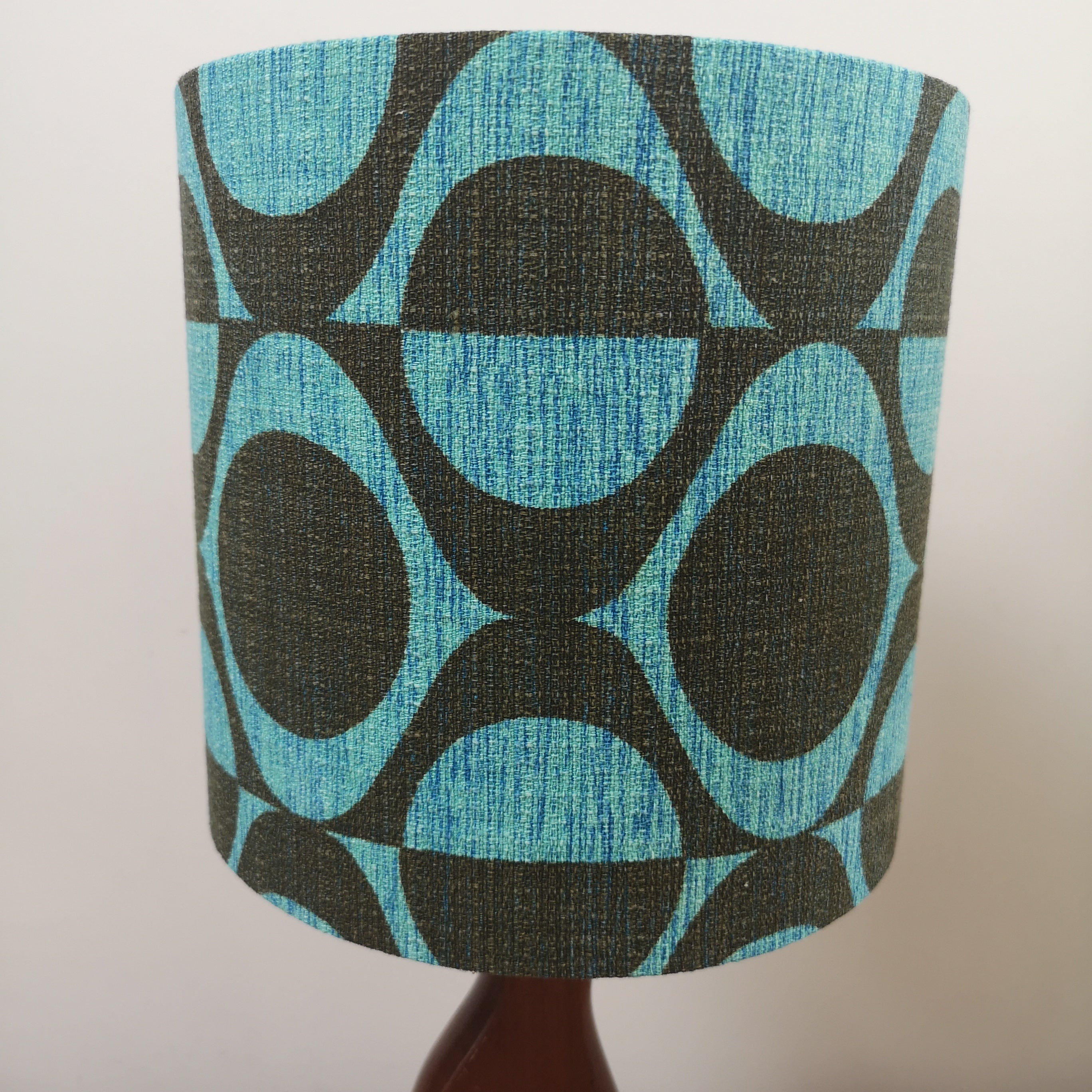 Mid Century blue Geometric Shade Lamp