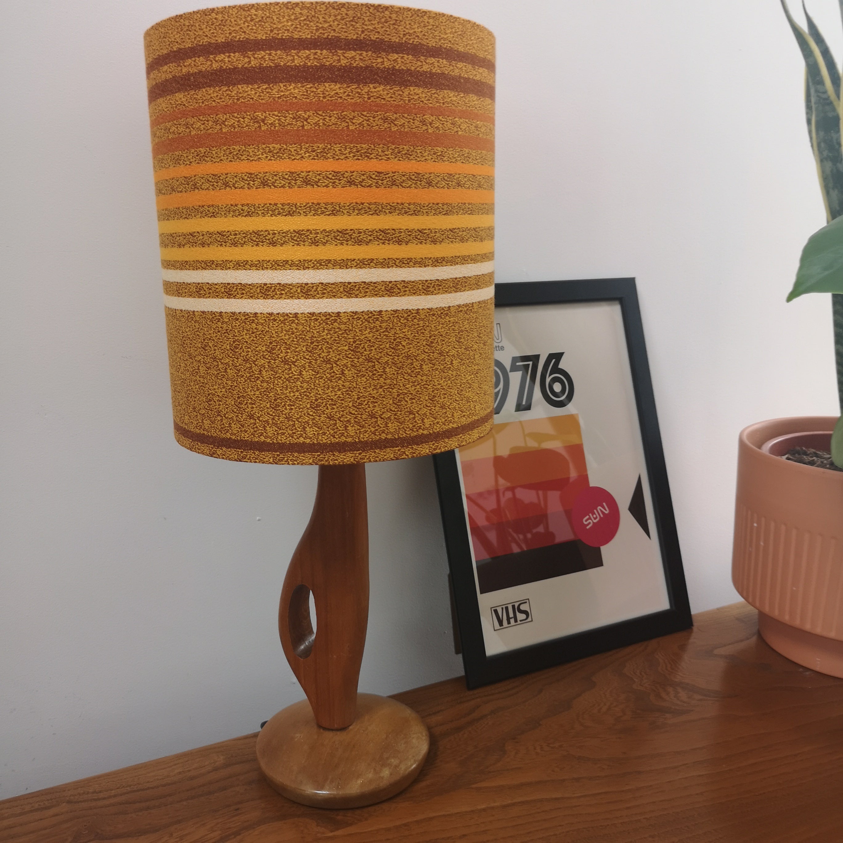 Mid Century Teak Lamp