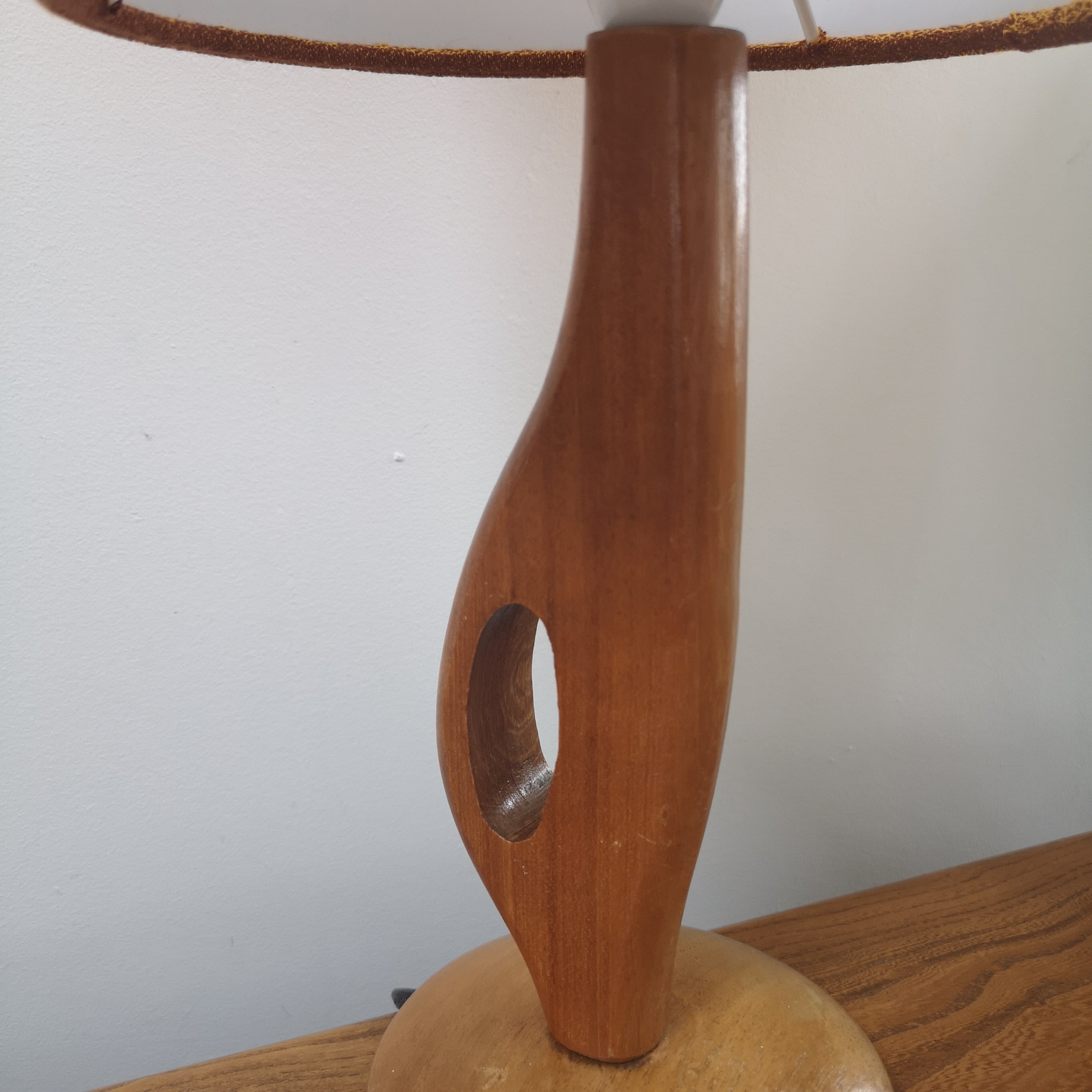 Mid Century Teak Lamp