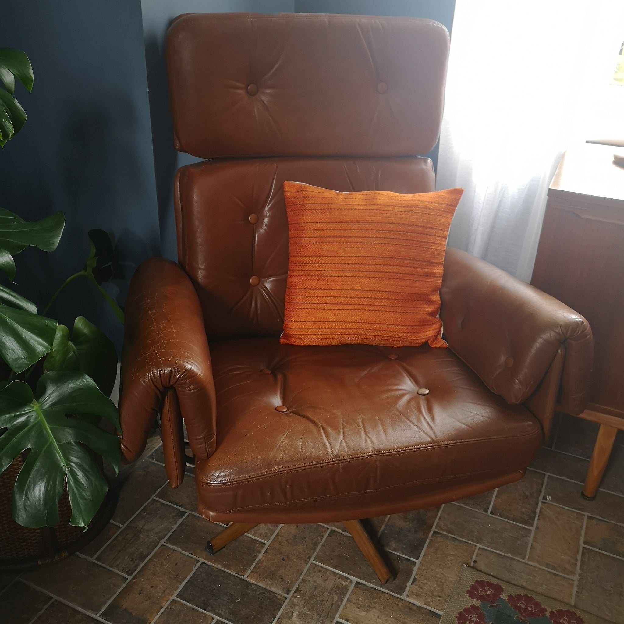 Orange Retro Cushion Cover