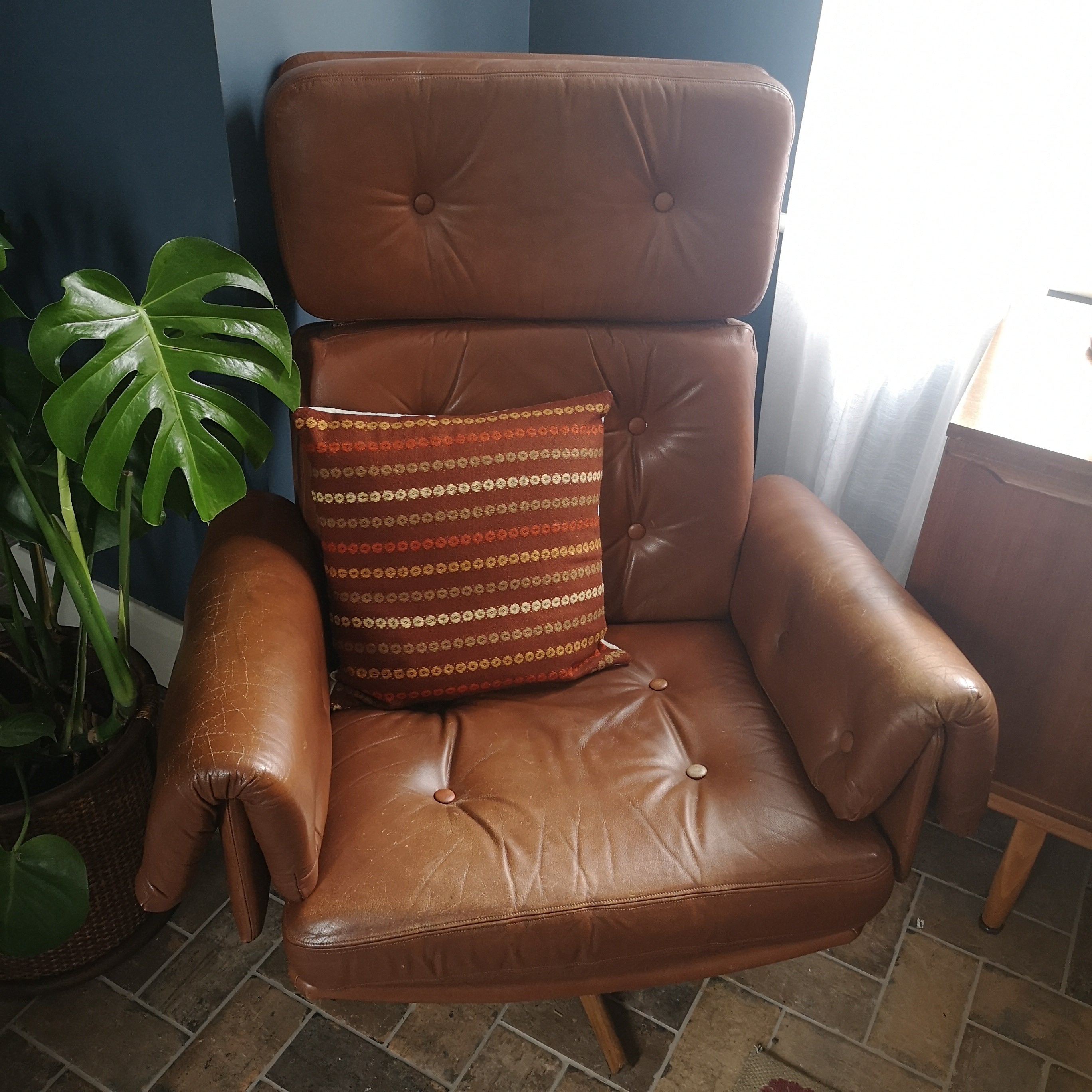 Brown Retro Cushion Cover