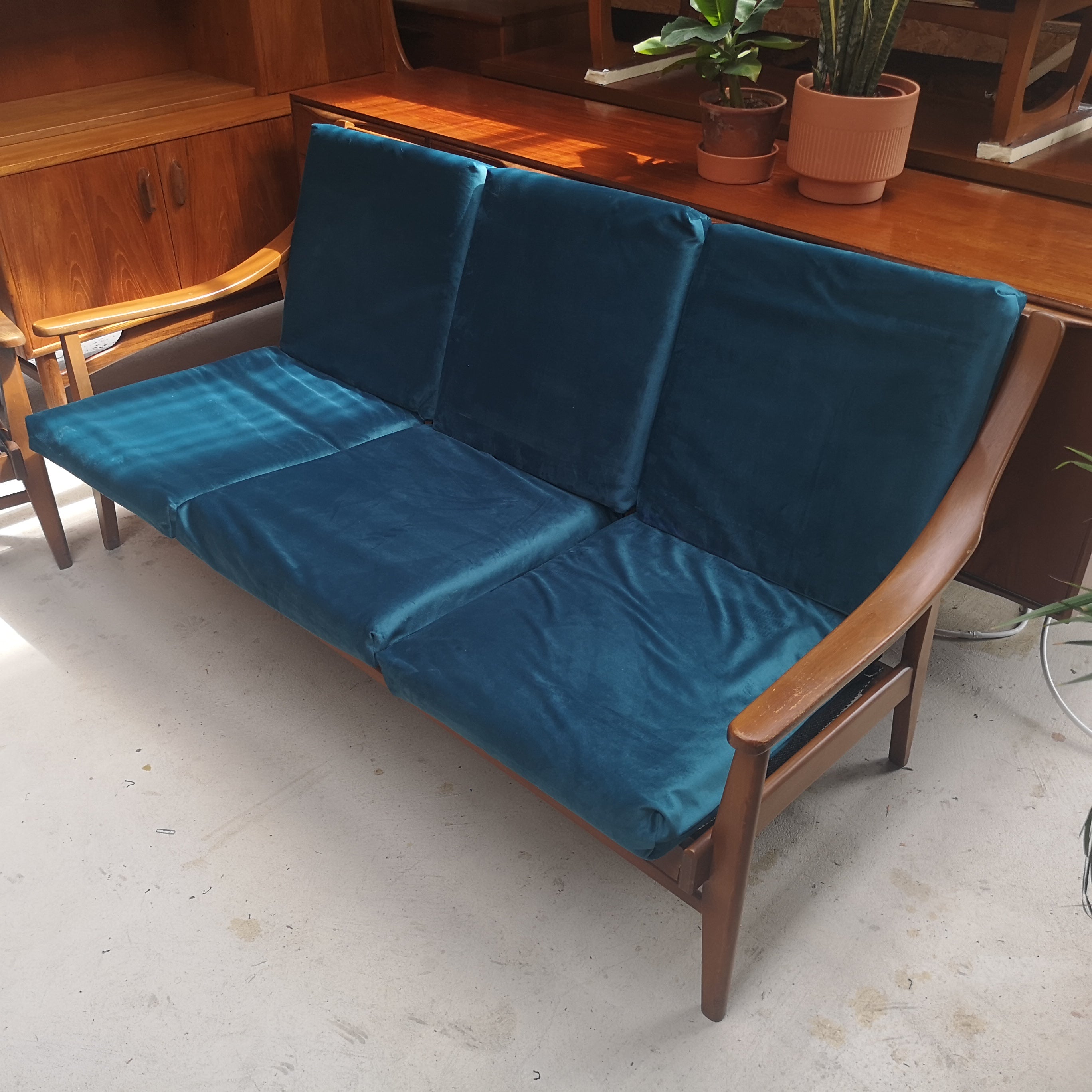 Teak danish influence sofa & chair